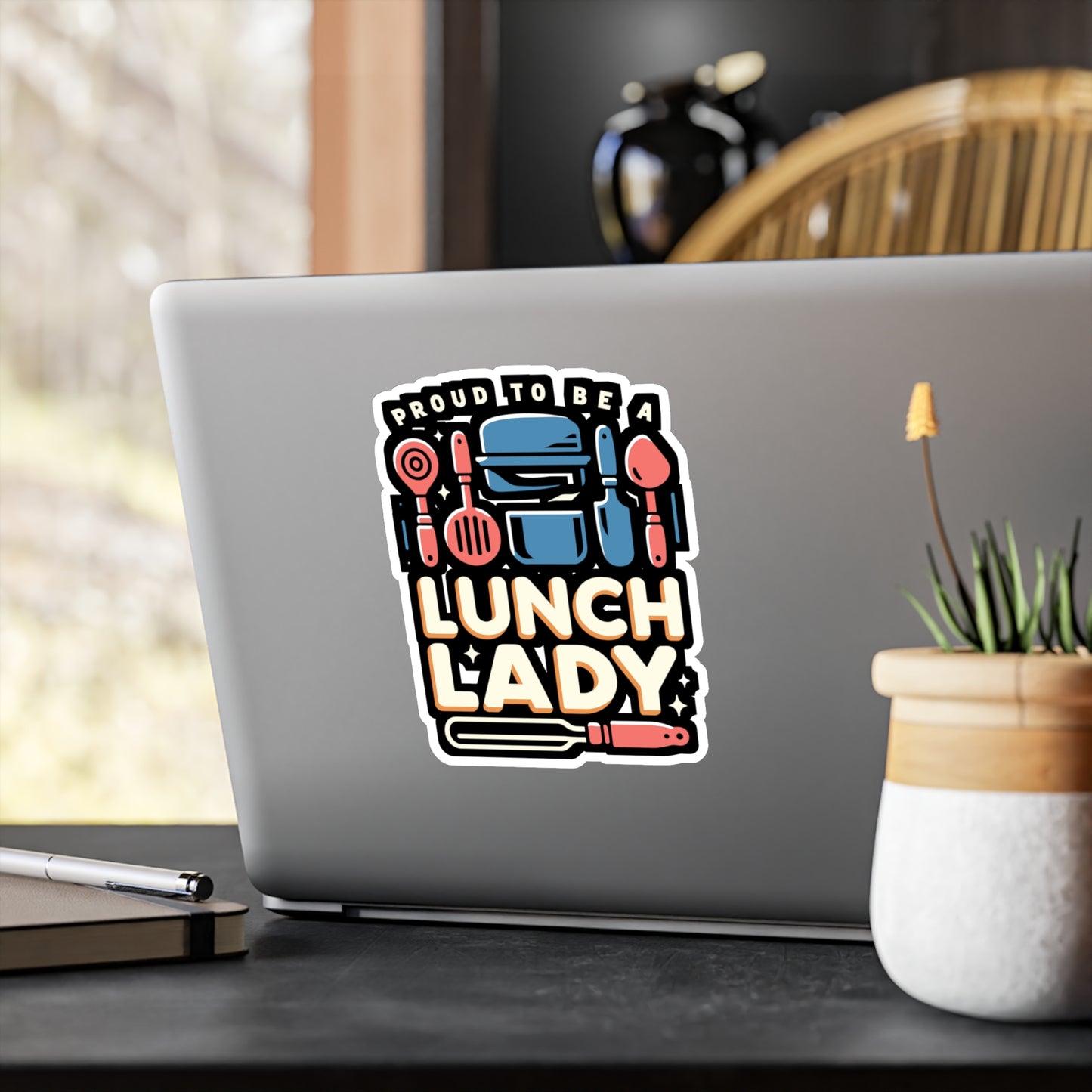 Proud to be a lunch lady  - Lunch lady Sticker for Laptop Sticker. Water Bottle Sticker, Vinyl Lunch Decal - Lunch lady Gift