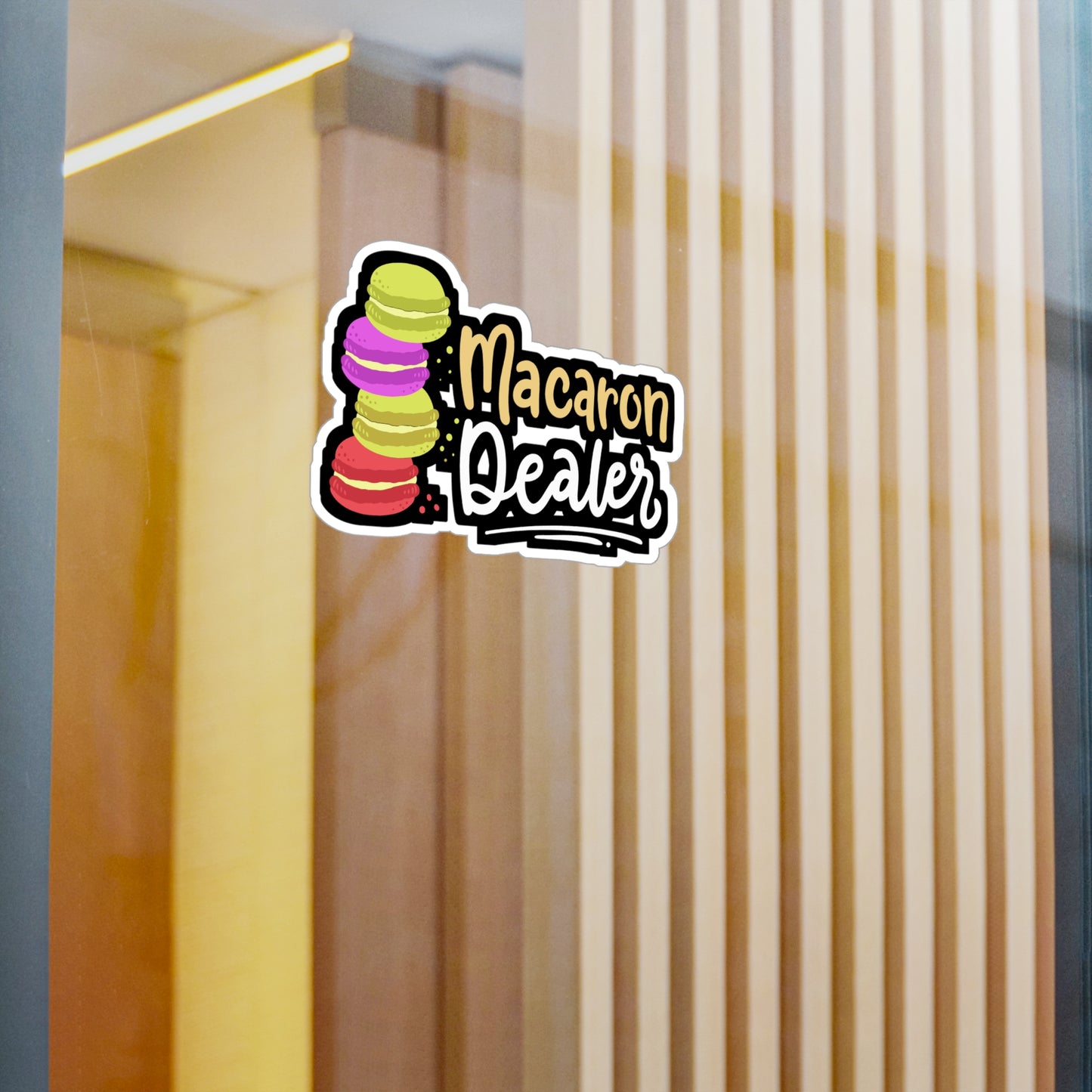 Macaron Dealer Dessert - Macaron Sticker for Laptop Sticker. Water Bottle Sticker, Vinyl Meringue Decal - Macaron Gift