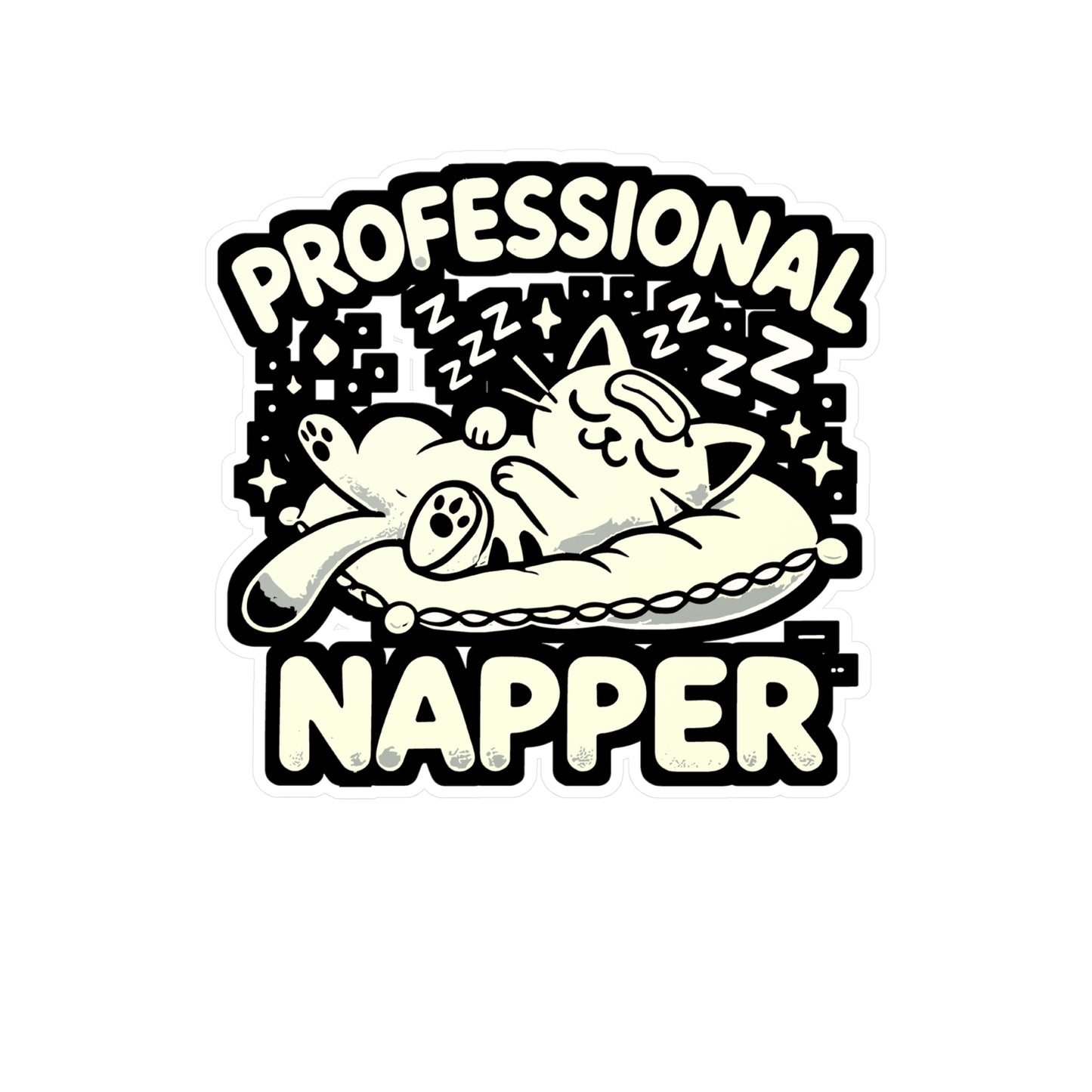 Professional Napper - Professional napper Sticker for Laptop Sticker. Water Bottle Sticker, Vinyl Nap lover Decal - Professional napper Gift