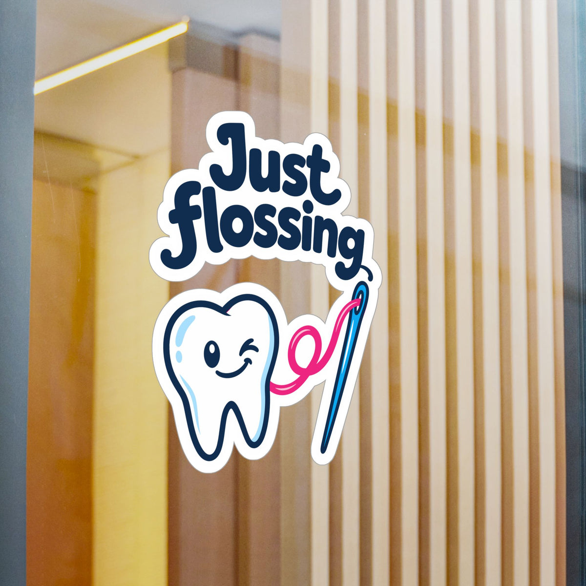 Embroidery Sticker – Just Flossing Needlework Design for Stitching and Crafting Fans, Laptop and Water Bottle decals