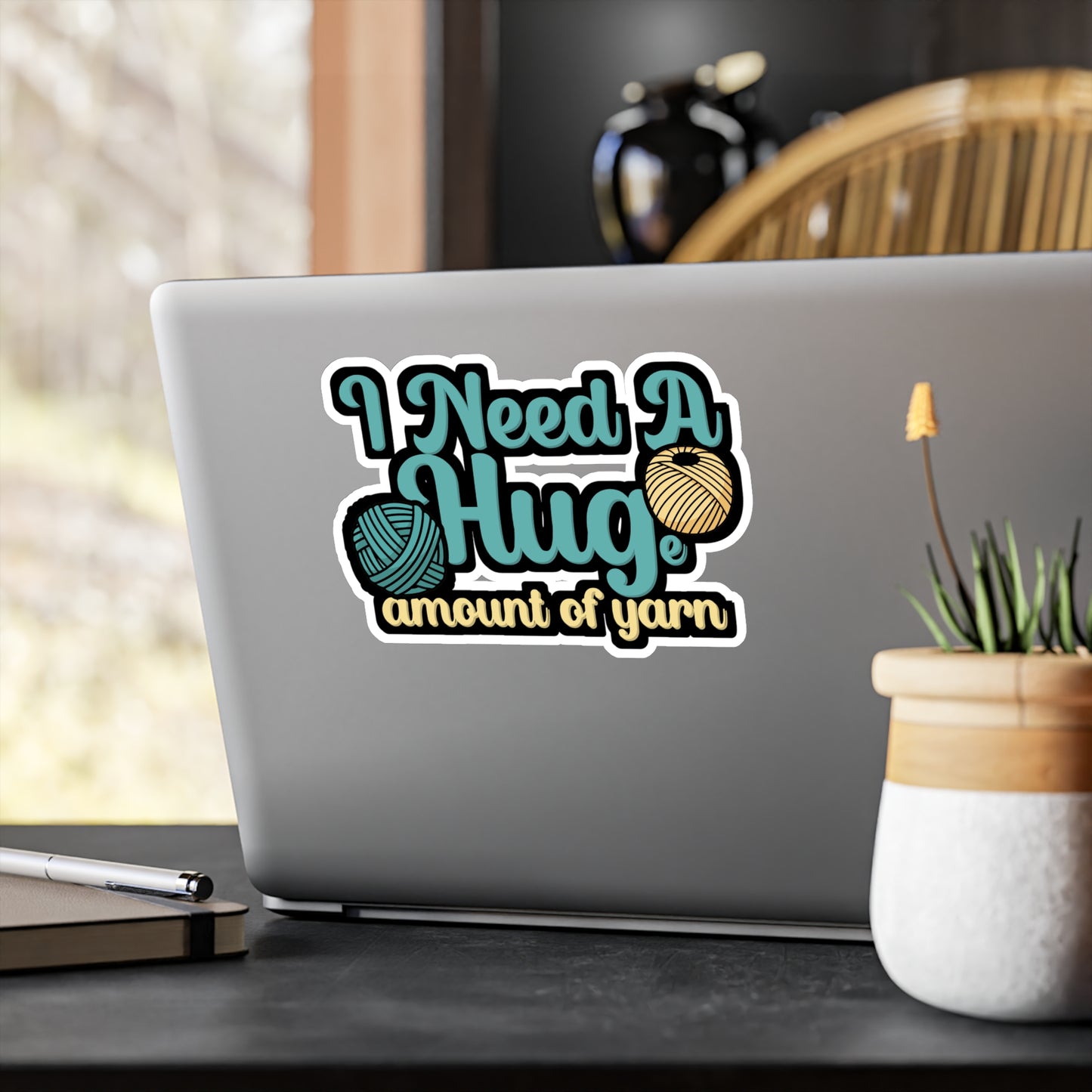 I need a huge amound if yarn - Crocheting Sticker for Wall, Laptop, Window, Truck, Car Crocheting Gift Vinyl Crocheter Decal Sticker