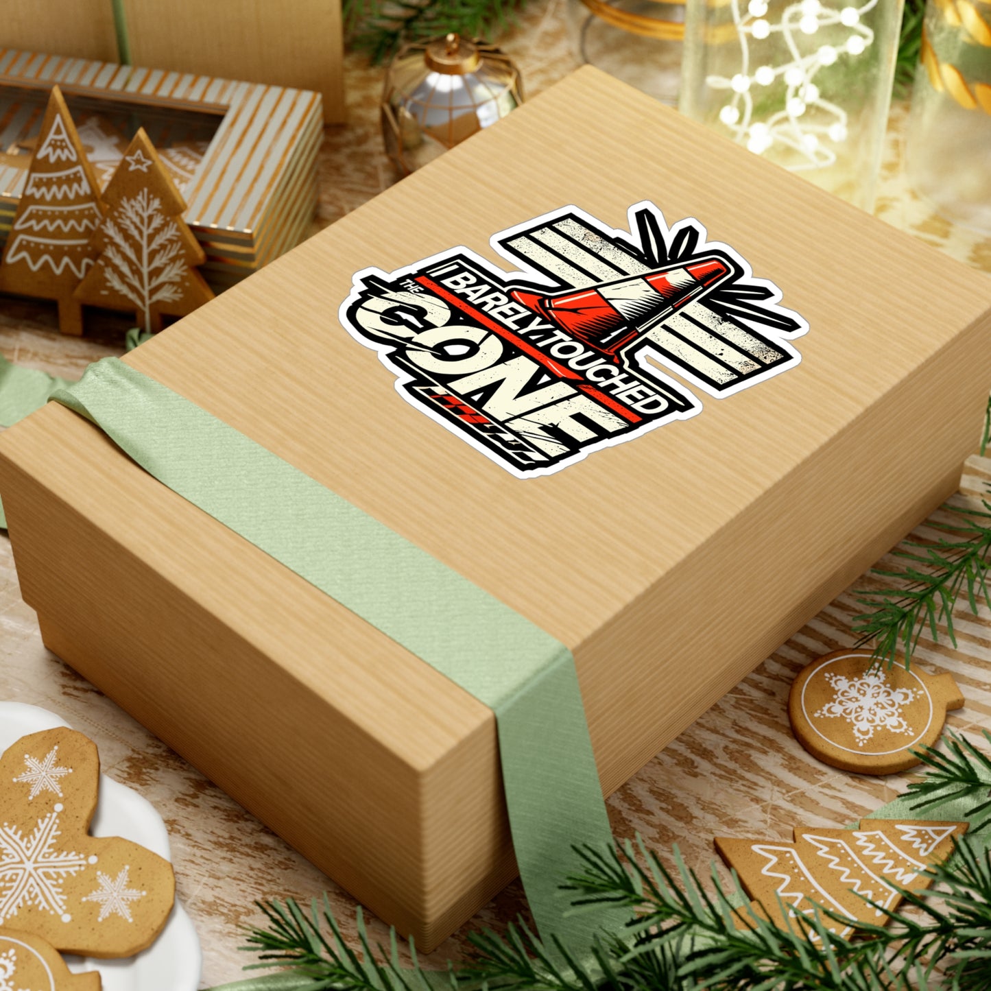 I Barely Touched The Cone - Car racing Sticker for Laptop Sticker. Water Bottle Sticker, Vinyl Mechanic Decal - Car racing Gift