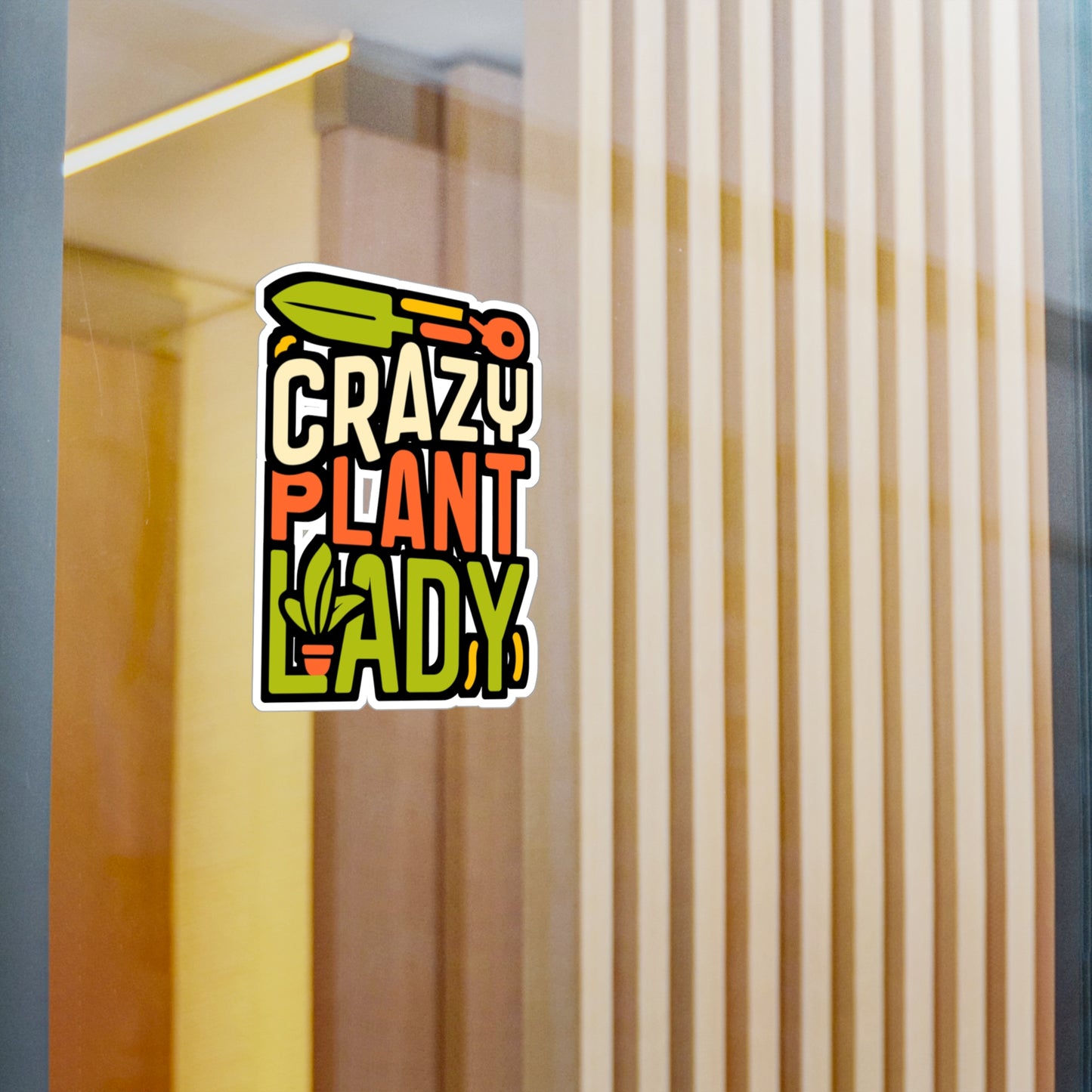 Crazy Plant Lady - Gardening Sticker for Laptop Sticker. Water Bottle Sticker, Vinyl Landscaper Decal - Gardening Gift