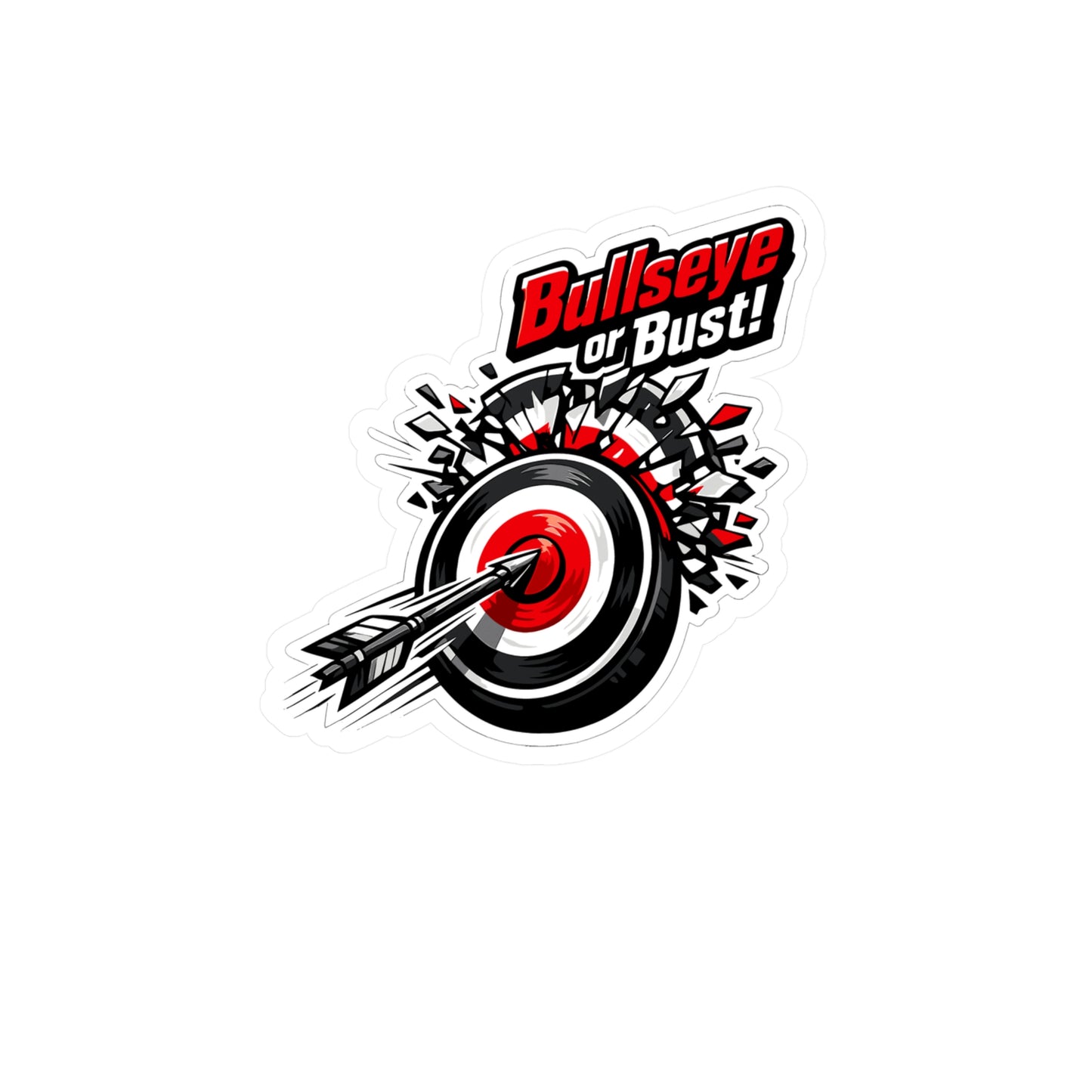 Archery Sticker Bullseye or Bust Archer Hunting Shoot Vinyl Waterproof decals for Laptop Water Bottle