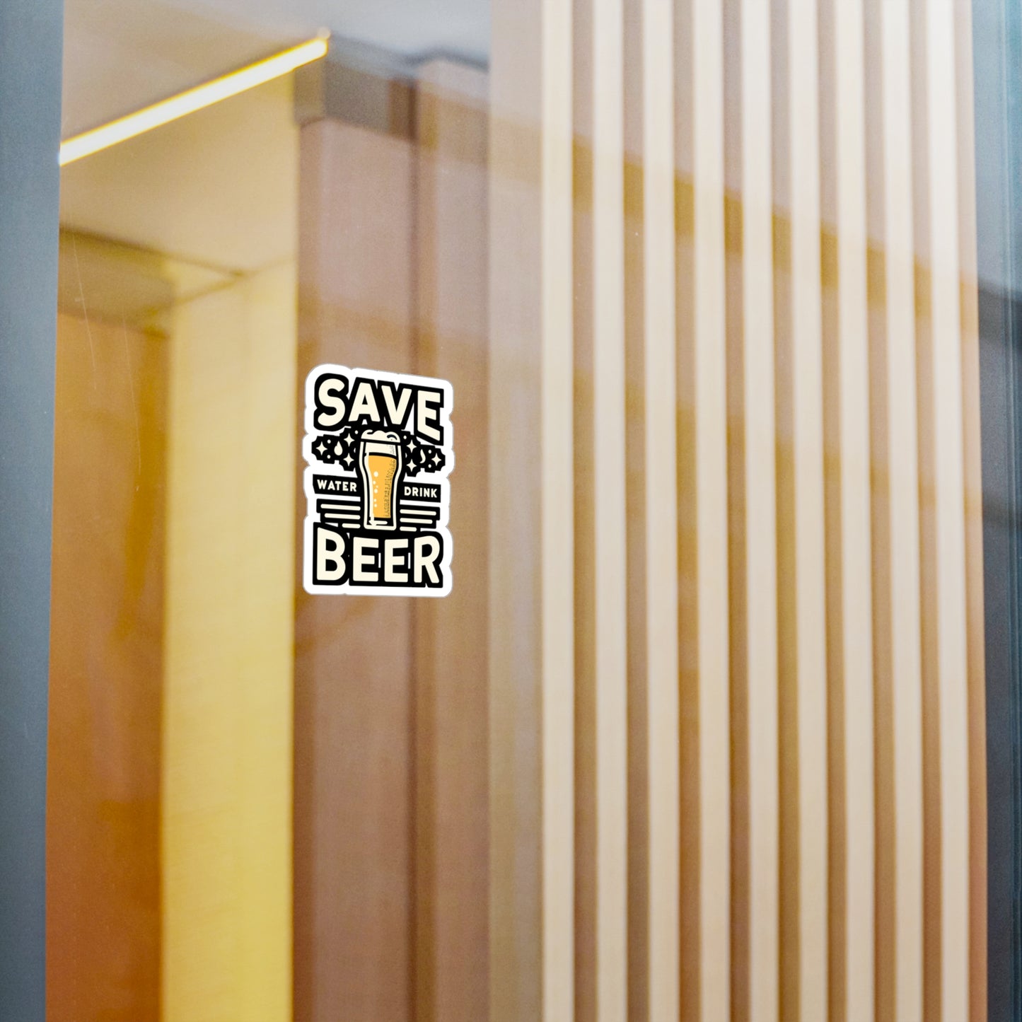 Save Water Drink Beer  - Craft-beer Sticker for Laptop Sticker. Water Bottle Sticker, Vinyl Virginia Decal - Craft-beer Gift