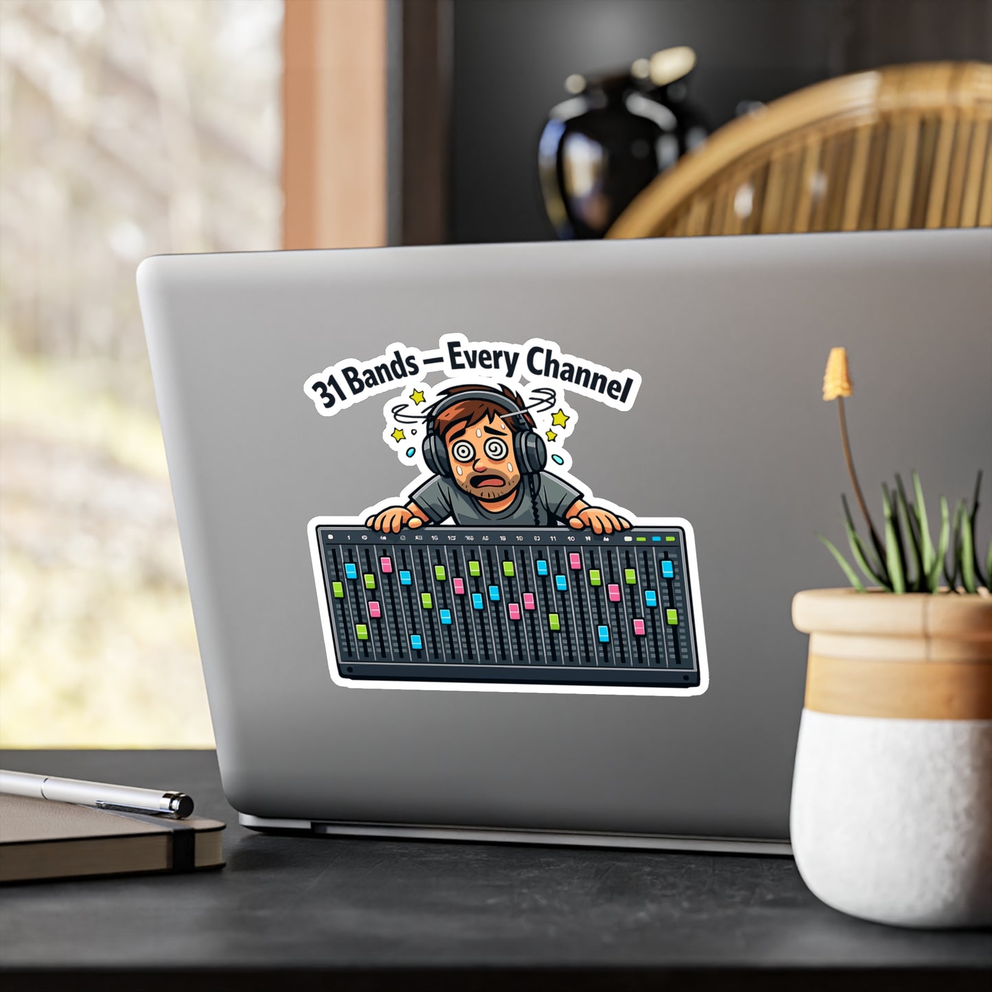 Audio Engineer Sticker 31 Bands – Every Channel Waterproof Vinyl decals for Laptop, Water Bottle, Sound Engineer Monitor, Audio Technician