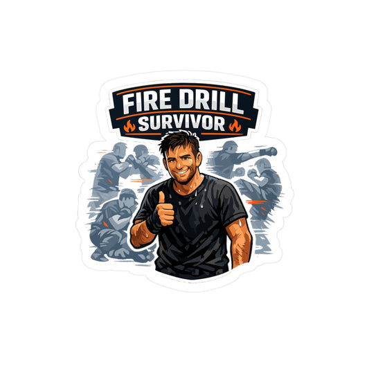 Krav Maga Sticker Fire Drill Survivor Martial Arts Self Defense Decals Waterproof Vinyl for Laptop Water Bottle