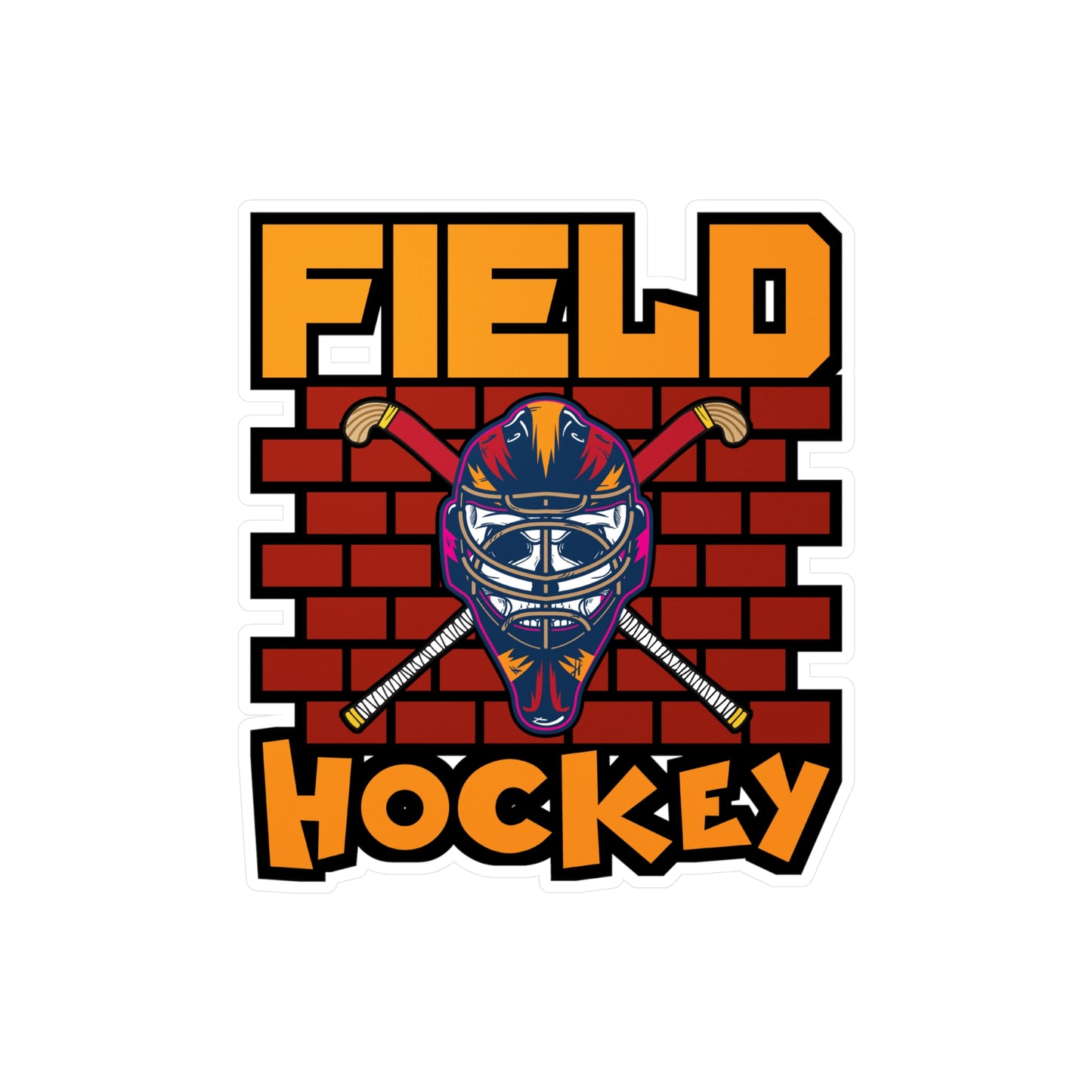 Field Hockey - Field hockey Sticker for Laptop Sticker. Water Bottle Sticker, Vinyl Hockey Decal - Field hockey Gift