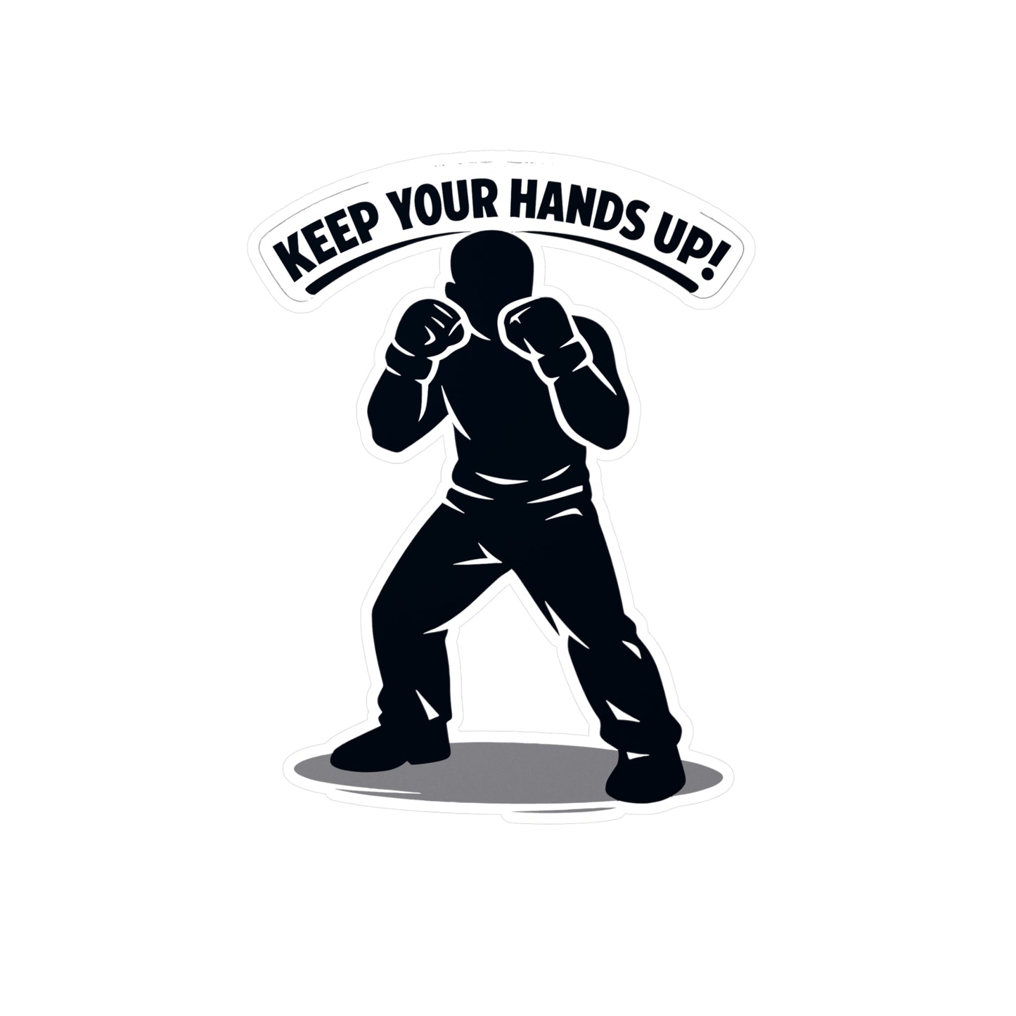Krav Maga Sticker "Keep Your Hands Up!" Waterproof Vinyl Decals for Laptop, Water Bottle – Martial Arts Self Defense Fitness Gear