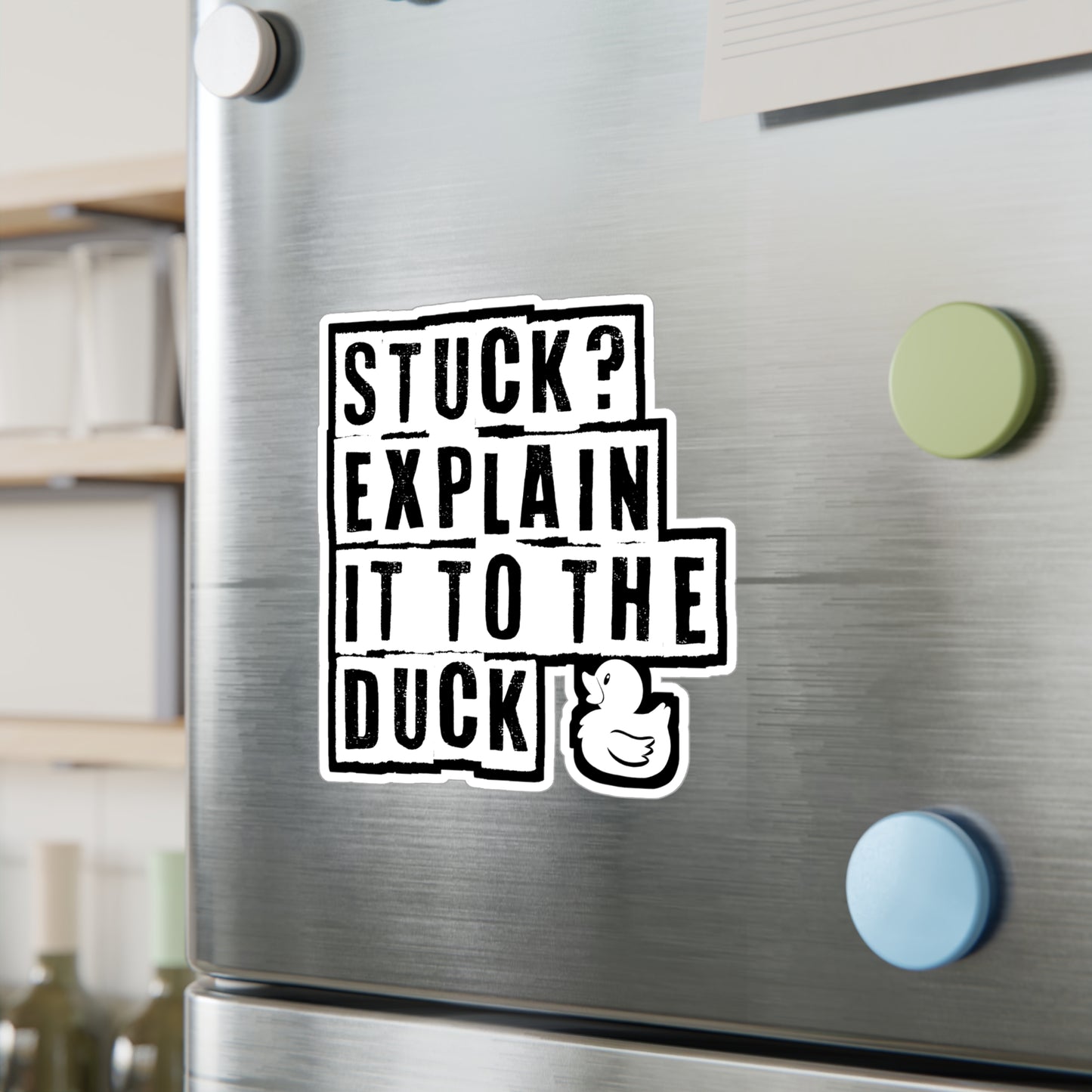 Explain it to the Duck - Quack Sticker for Laptop Sticker. Water Bottle Sticker, Vinyl Rubber duck Decal - Quack Gift