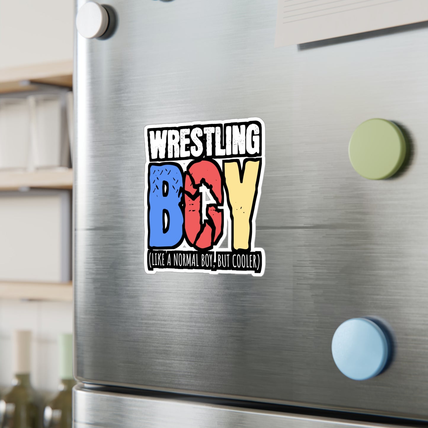 Wrestling Boy - Wrestle Sticker for Car Window Laptop Sticker. Water Bottle Sticker, Vinyl Wrestling Decal, Offense Sticker - Wrestle Gift