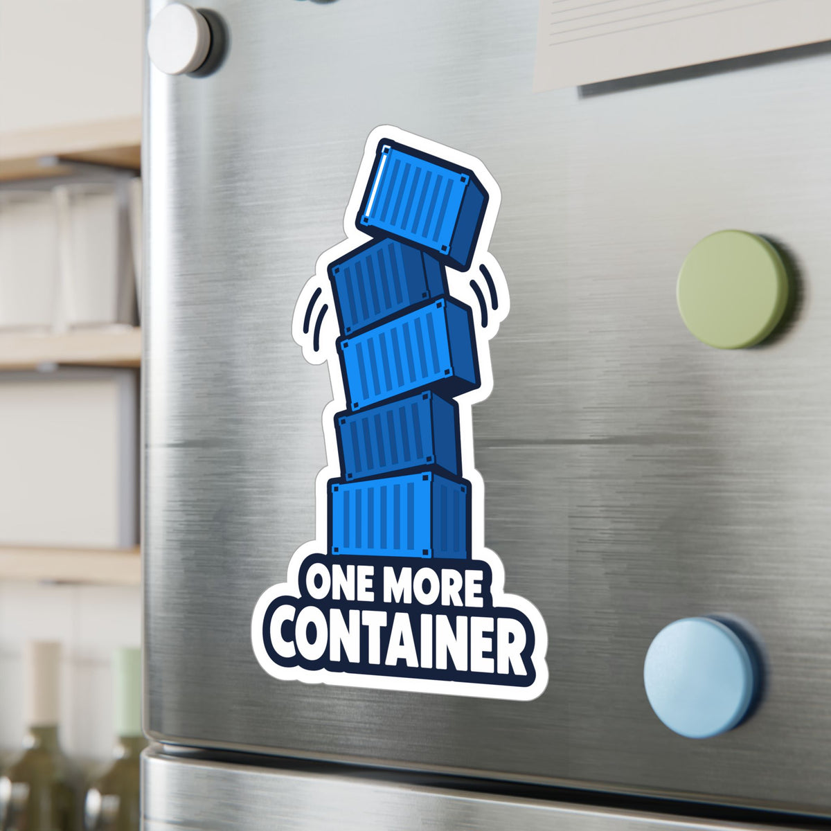 tech Sticker - One More Container, Reboot Button and Bandage-Inspired Design, Decorative decals for Laptop and Water Bottle