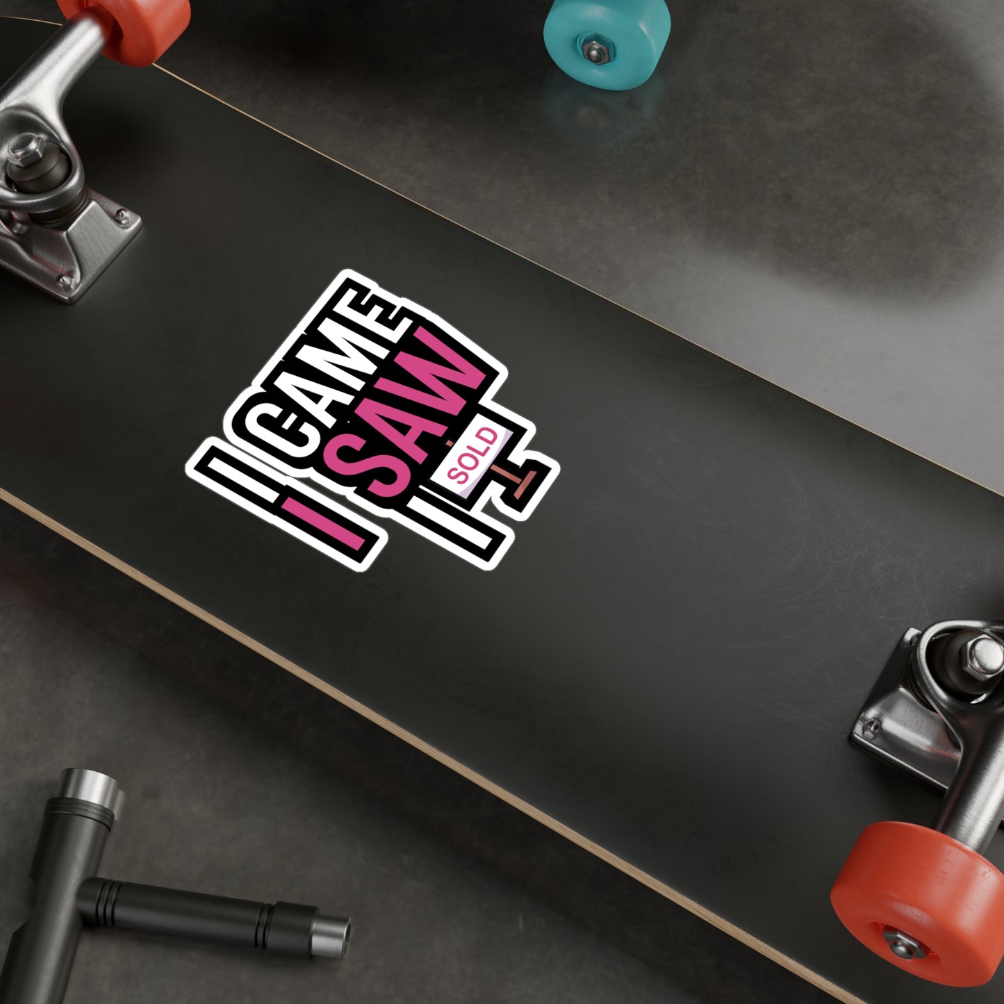 I came i saw i sold - Real estate Sticker for Wall, Laptop, Window, Truck, Car Real estate Gift Vinyl Real estate agent Decal Sticker