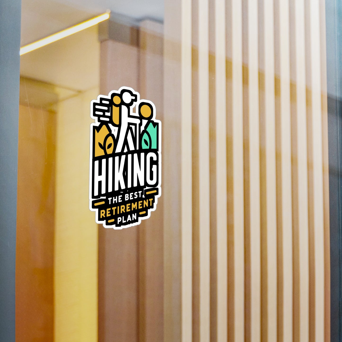 Hiking The Best Retirement Plan - Hiking Sticker for Laptop Sticker. Water Bottle Sticker, Vinyl Hiker Decal - Hiking Gift