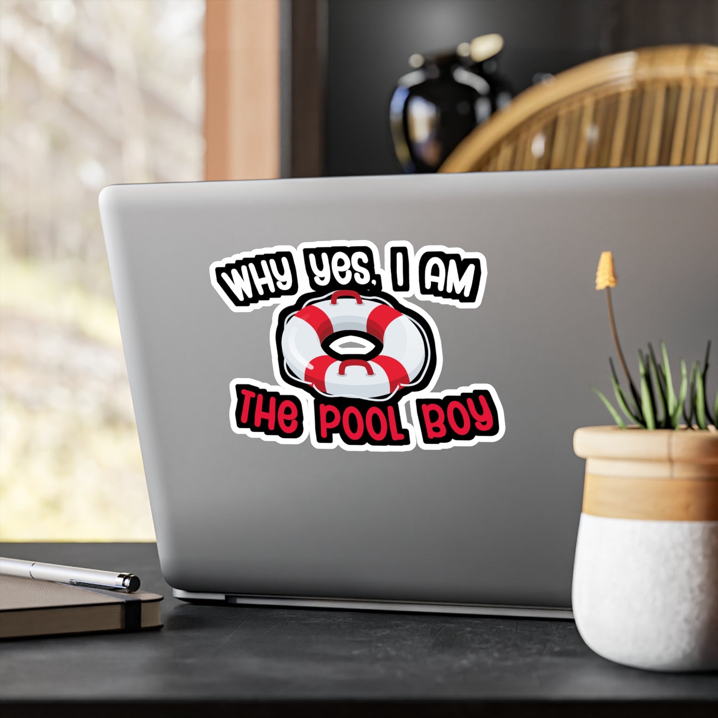 Why yes i am the pool boy - Swimmer Sticker for Wall, Laptop, Window, Truck, Car Swimmer Gift Vinyl Swimming Decal Sticker