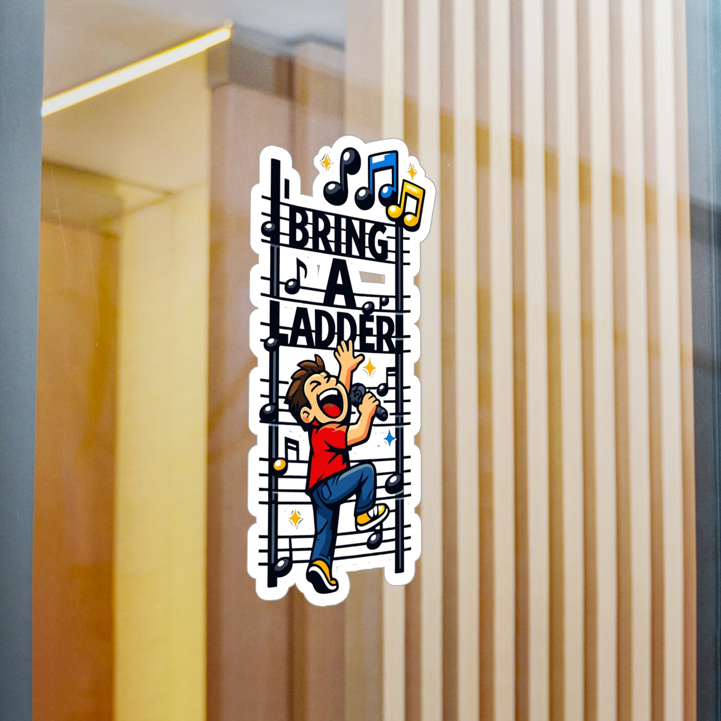Karaoke Sticker Bring a ladder Funny Music Beer Booze Vinyl Waterproof Decals for Laptop Water Bottle