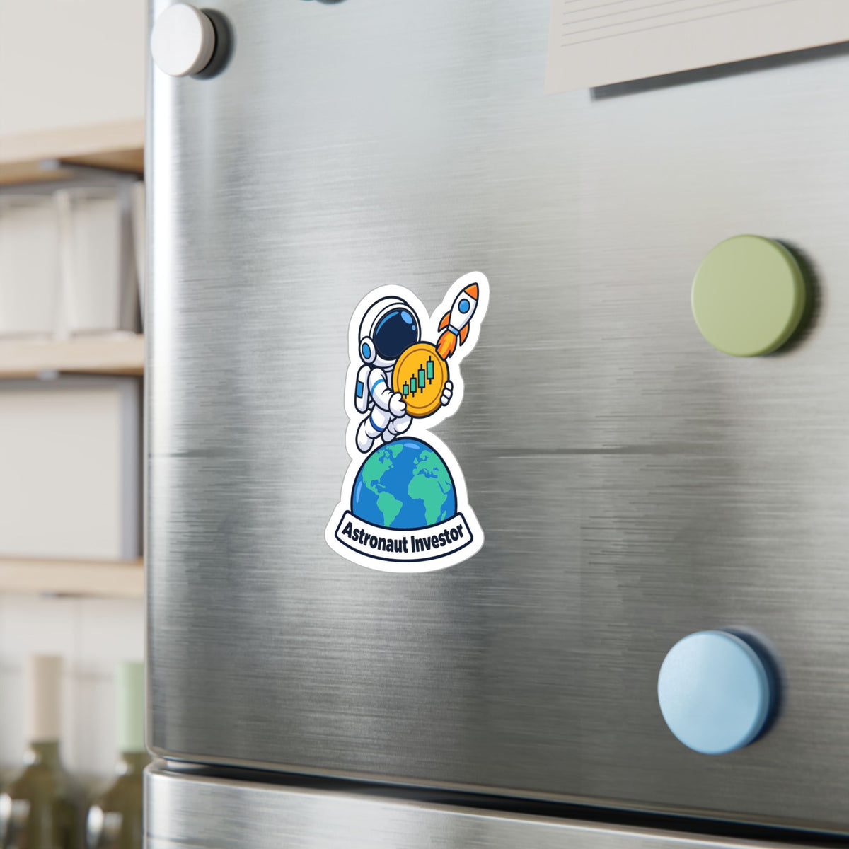 Day Trading Sticker - Astronaut Investor Design for Stock Market and Forex Traders, Laptop and Water Bottle Decals