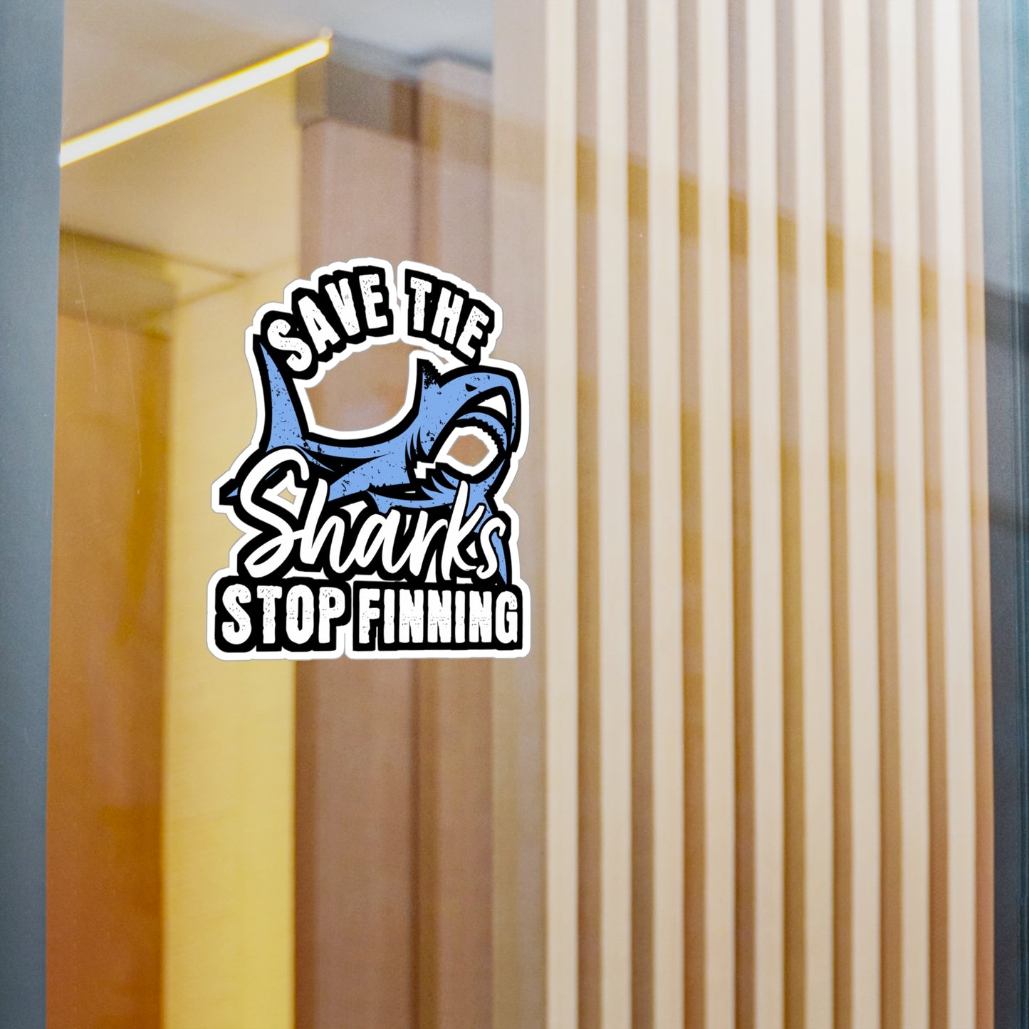 Save The Sharks Stop Finning - Sharks Sticker for Laptop Sticker. Water Bottle Sticker, Vinyl Marine Decal - Sharks Gift