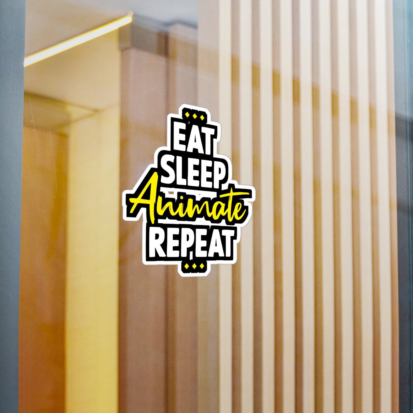 Eat Sleep Animate Repeat - Animation Sticker for Laptop Sticker. Water Bottle Sticker, Vinyl Animator Decal - Animation Gift