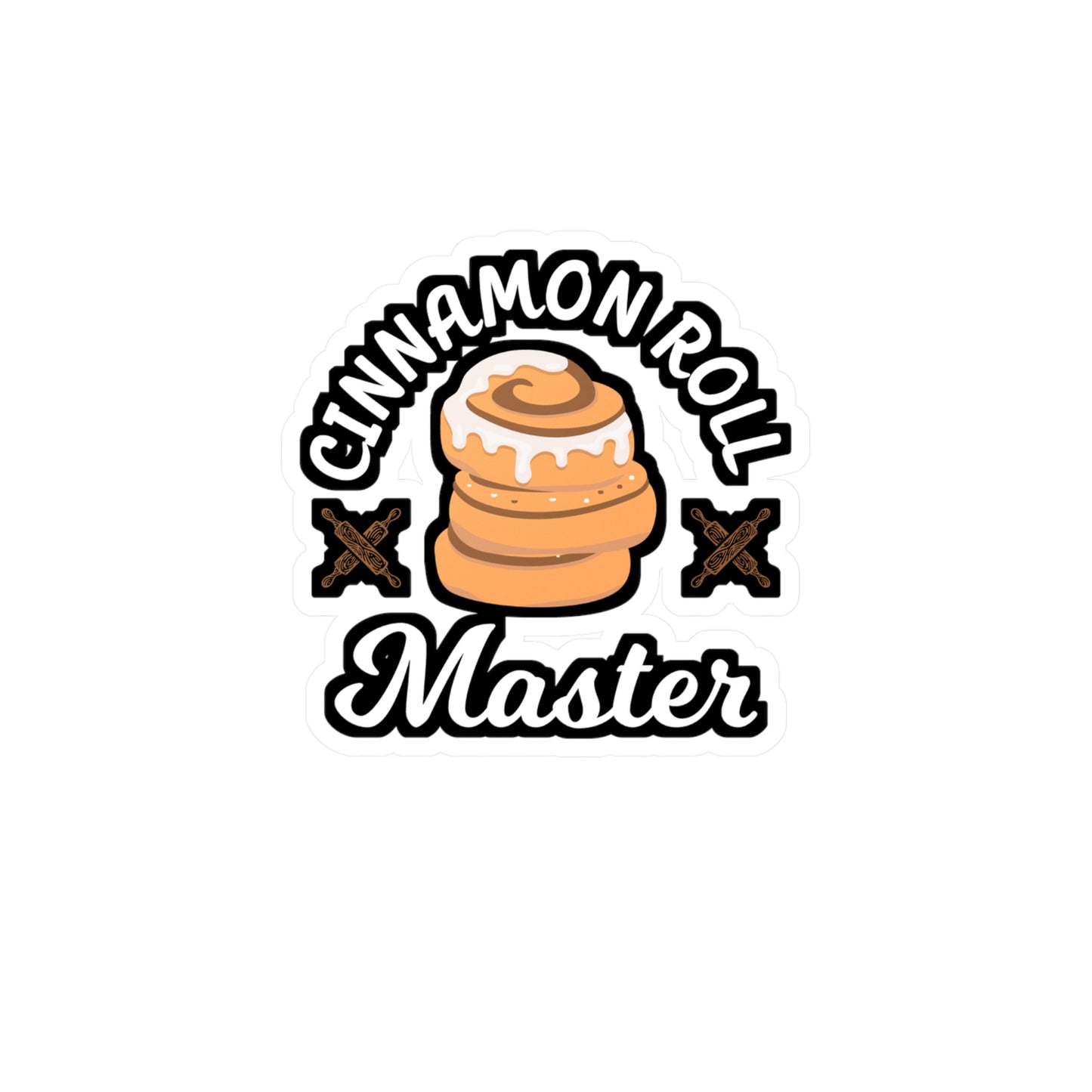 Cinnamon Roll Master - Baking Sticker for Laptop Sticker. Water Bottle Sticker, Vinyl Cake-decorator Decal - Baking Gift