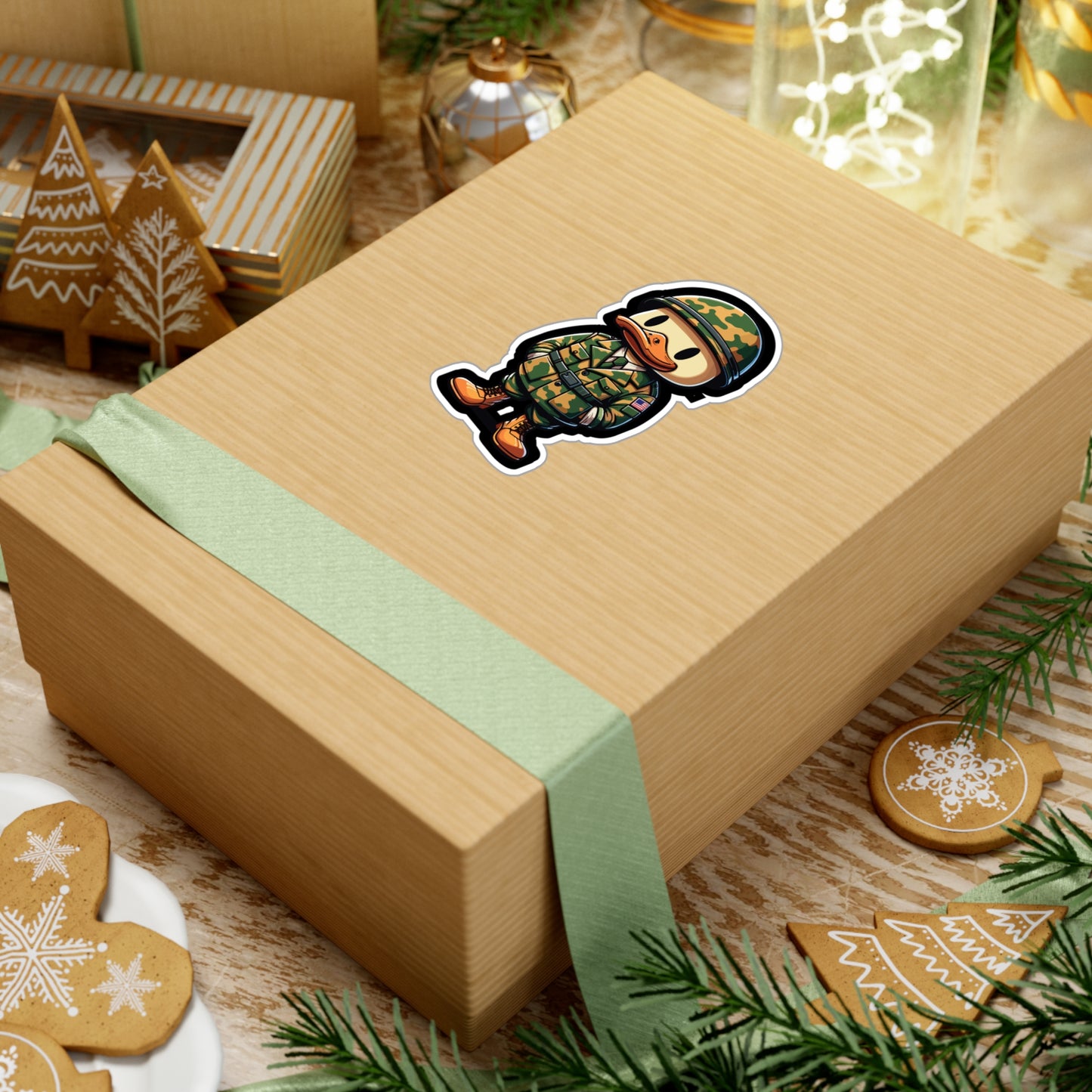 Solider Duck - Duck Sticker for Car Window Laptop Sticker. Water Bottle Sticker, Vinyl Soldier Decal, Military Sticker - Duck Gift