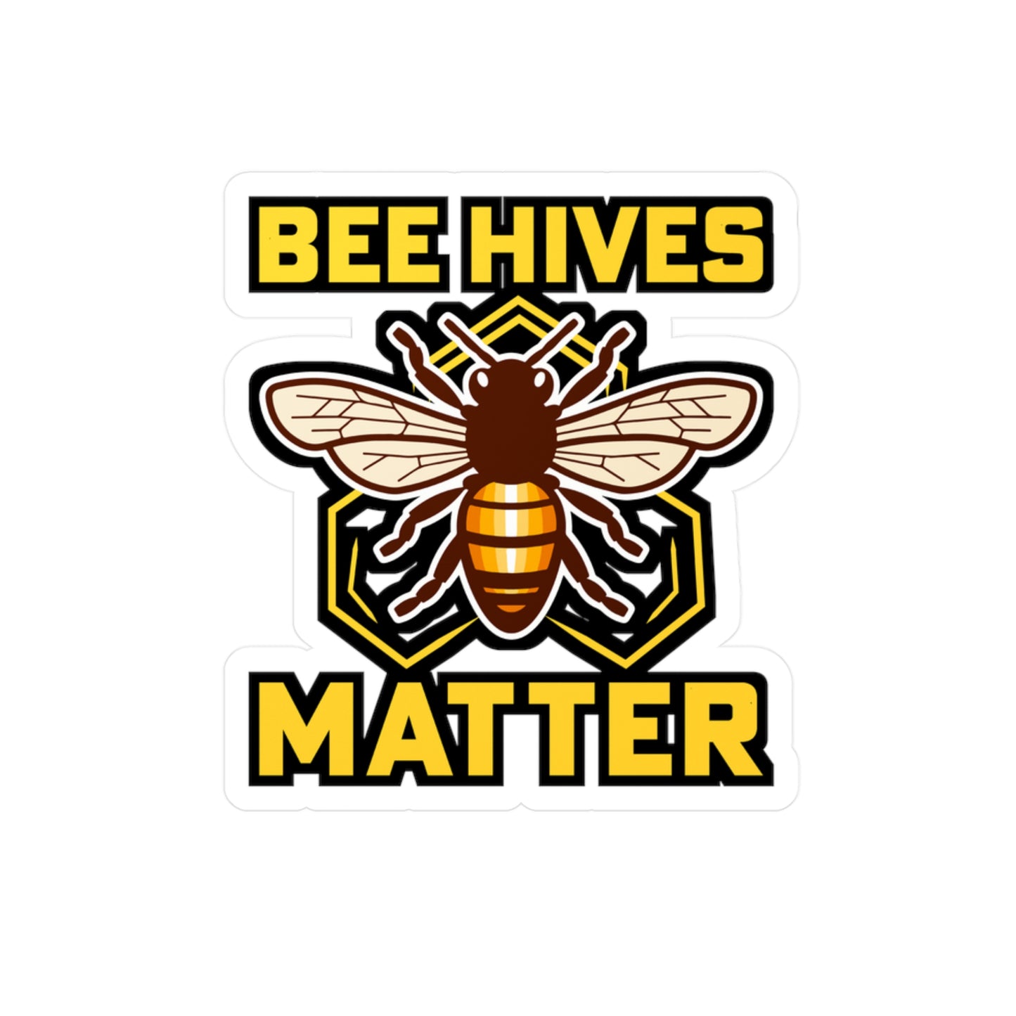 Bee hives matter - Beekeeping Sticker for Laptop Sticker. Water Bottle Sticker, Vinyl Brood Decal - Beekeeping Gift