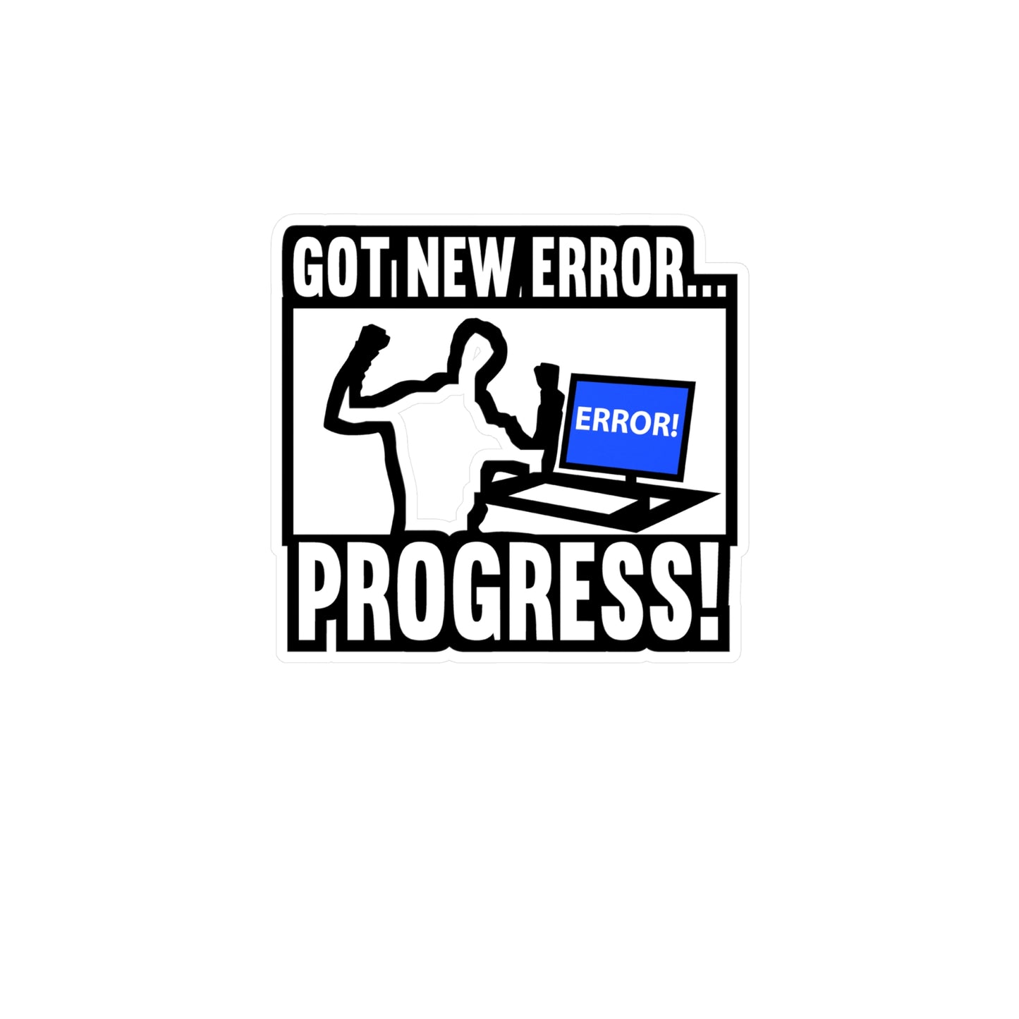 New Error Developer Programmer | Coding Sticker | Programmer Decals | Source-code Laptop Sticker | Coding Gift | Programmer Gift