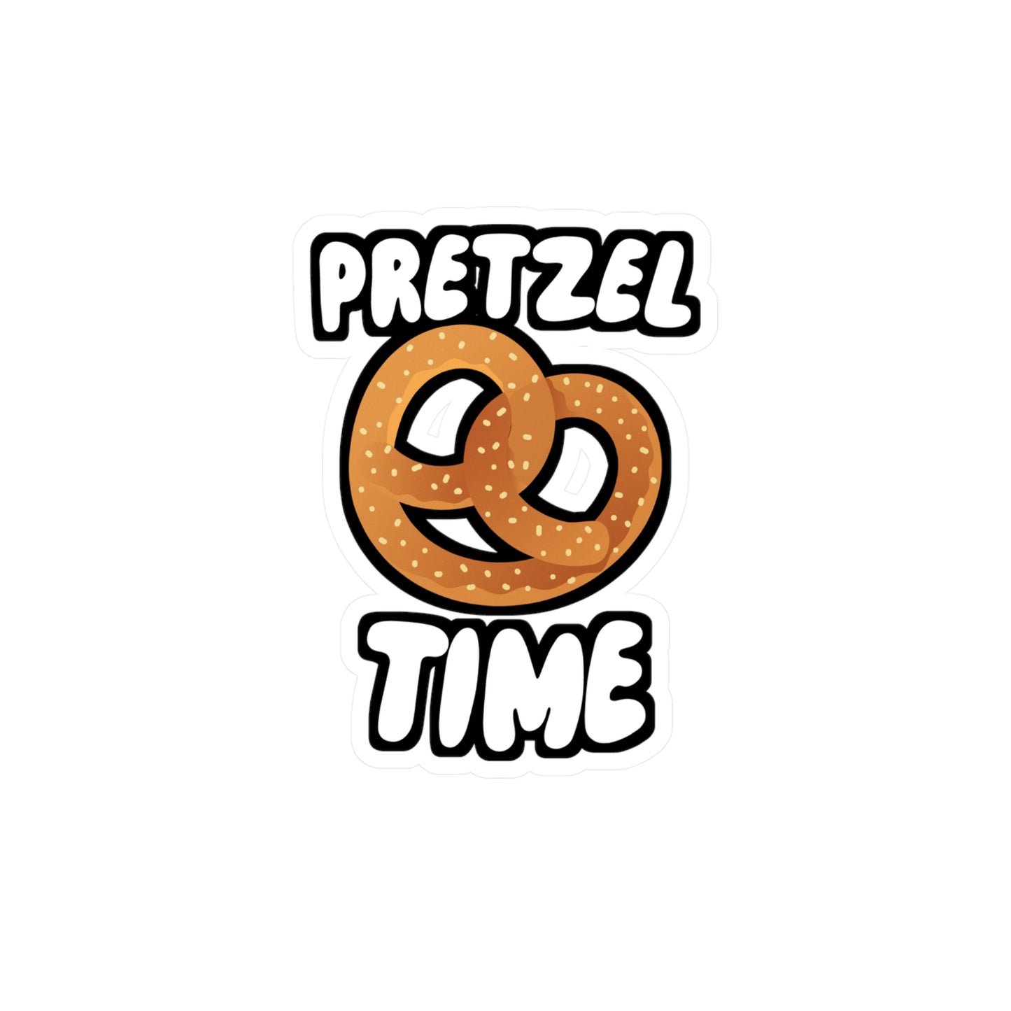 Pretzel Time - Baking Sticker for Wall, Laptop, Window, Truck, Car Baking Gift Vinyl Cute Decal Sticker