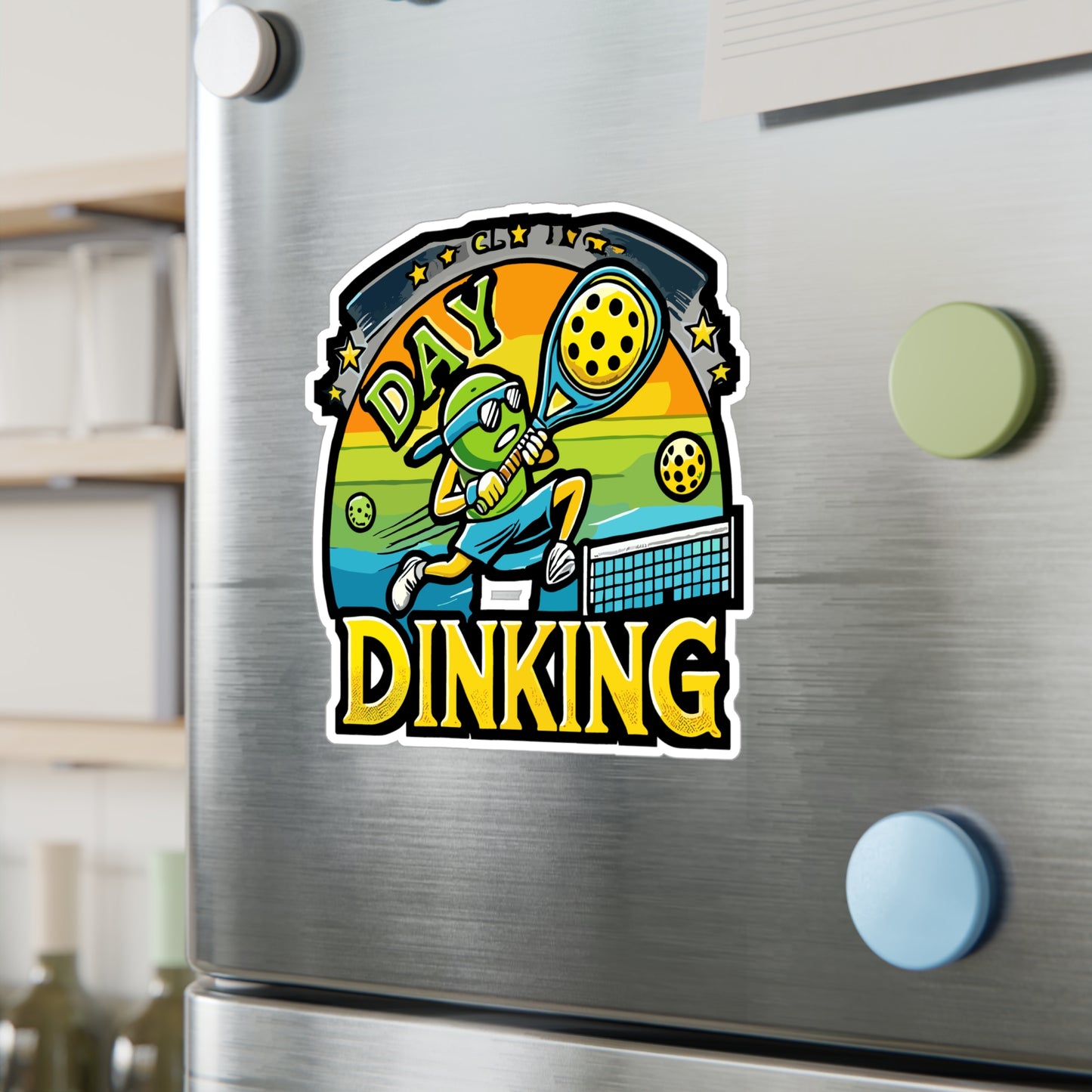 Day Dinking - Pickleball Sticker for Car Window Laptop Sticker. Water Bottle Sticker, Vinyl Dink Decal, Cucumber Sticker - Pickleball Gift