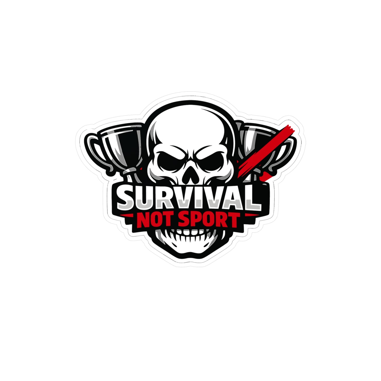 Krav Maga Sticker Survival Not Sport - Waterproof Vinyl Decals for Laptop, Water Bottle, Martial Arts Self Defense Fitness Gear