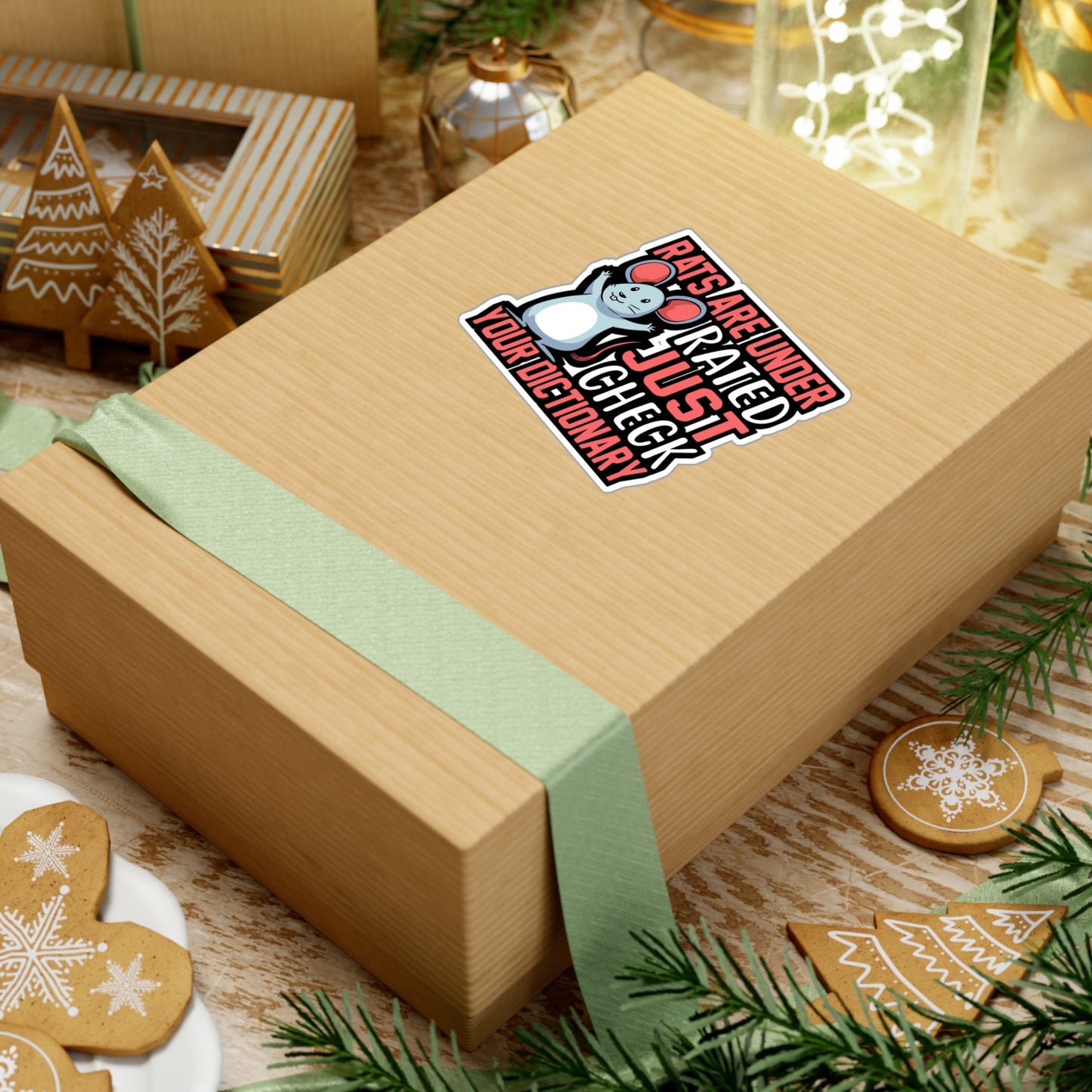 Rats Are Under Rated Just Check Your Dictionary - Rat Sticker for Laptop Sticker. Water Bottle Sticker, Vinyl Rats Decal - Rat Gift