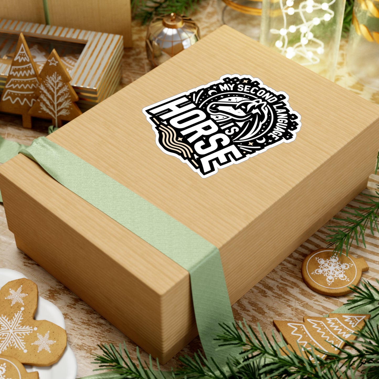 My Second Language Is Horse  - Horse Sticker for Laptop Sticker. Water Bottle Sticker, Vinyl Pasture Decal - Horse Gift