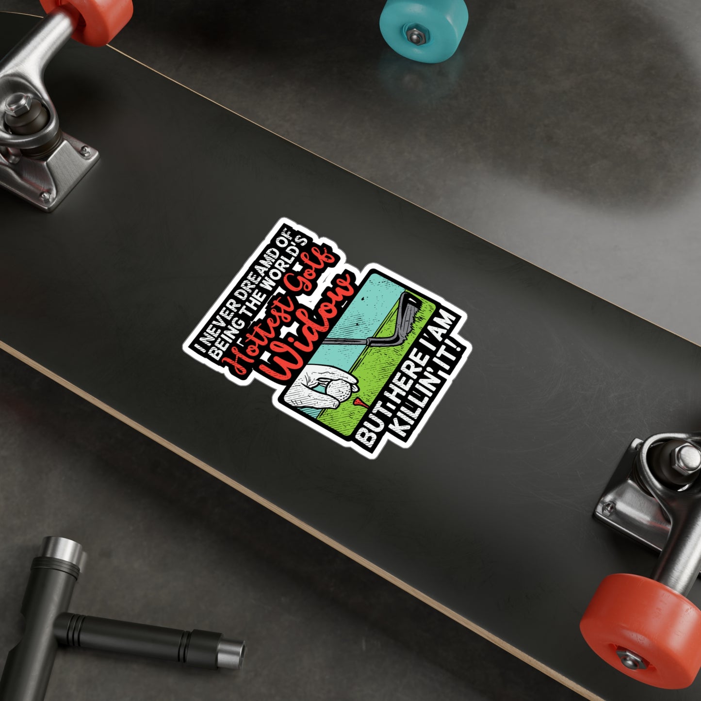 Hottest Golf Widow - Golf Sticker for Car Window Laptop Sticker. Water Bottle Sticker, Vinyl Golfer Decal, Wife Sticker - Golf Gift