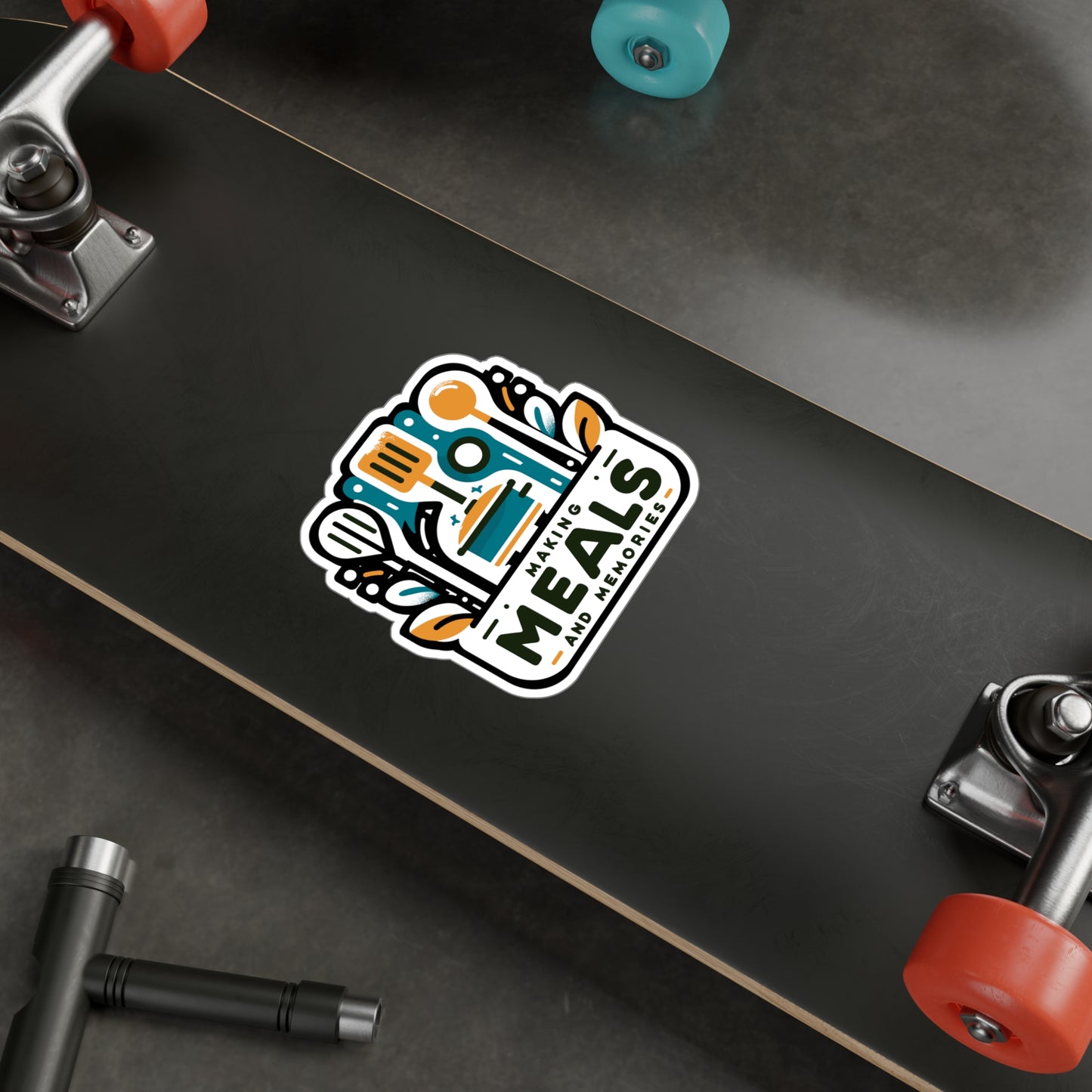 Making meals and memories - Lunch lady Sticker for Laptop Sticker. Water Bottle Sticker, Vinyl Lunch Decal - Lunch lady Gift