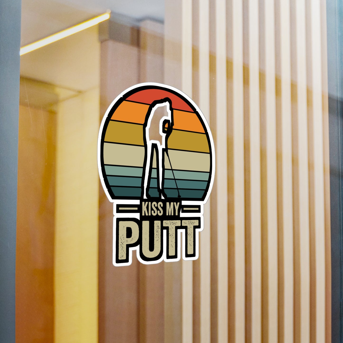 Kiss My Putt - Golf Sticker for Car Window Laptop Sticker. Water Bottle Sticker, Vinyl Golfing Decal, Golfer Sticker - Golf Gift