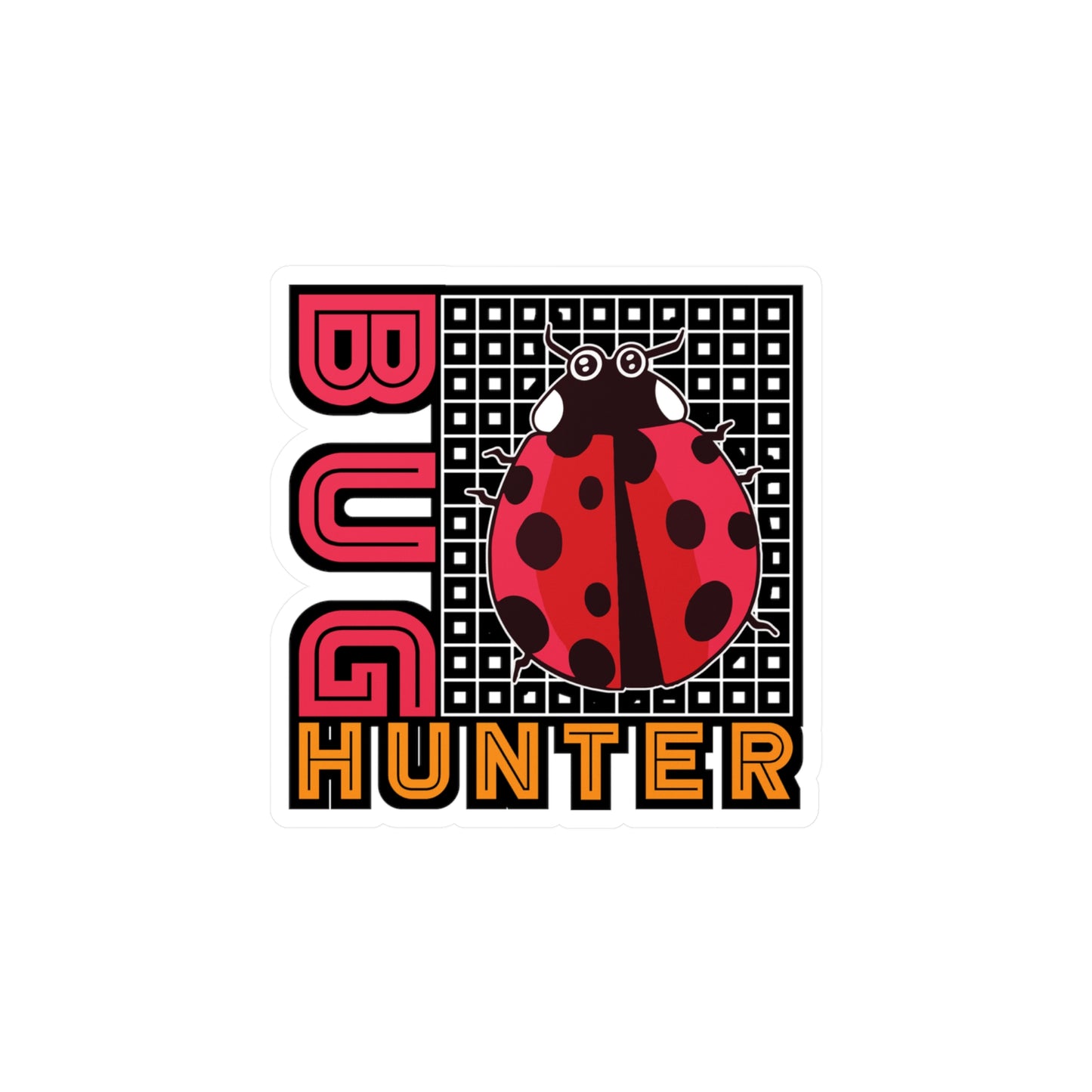 Bug Hunter - Biologist Sticker for Car Window Laptop Sticker. Water Bottle Sticker, Vinyl Biology Decal, Science Sticker - Biologist Gift