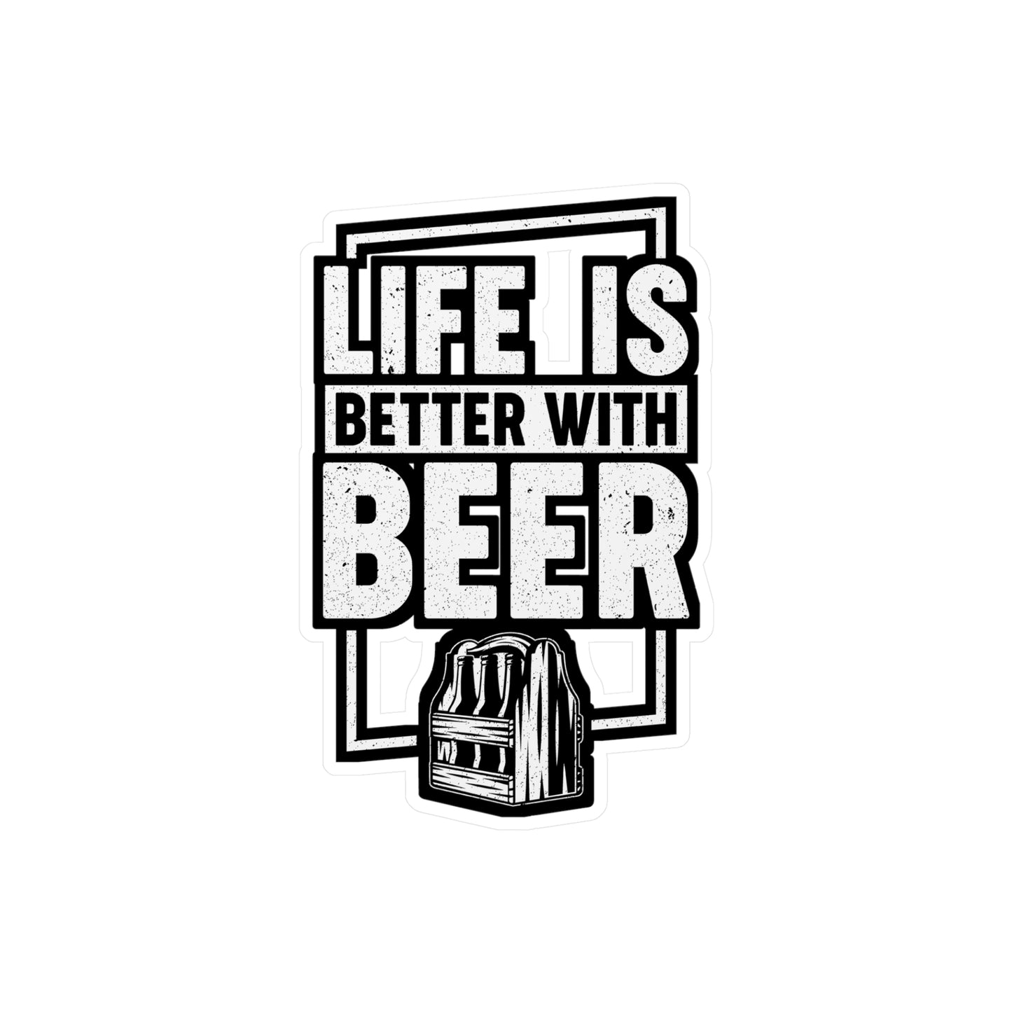 Life Is Better With Beer - Beer Sticker for Laptop Sticker. Water Bottle Sticker, Vinyl Alcohol Decal - Beer Gift