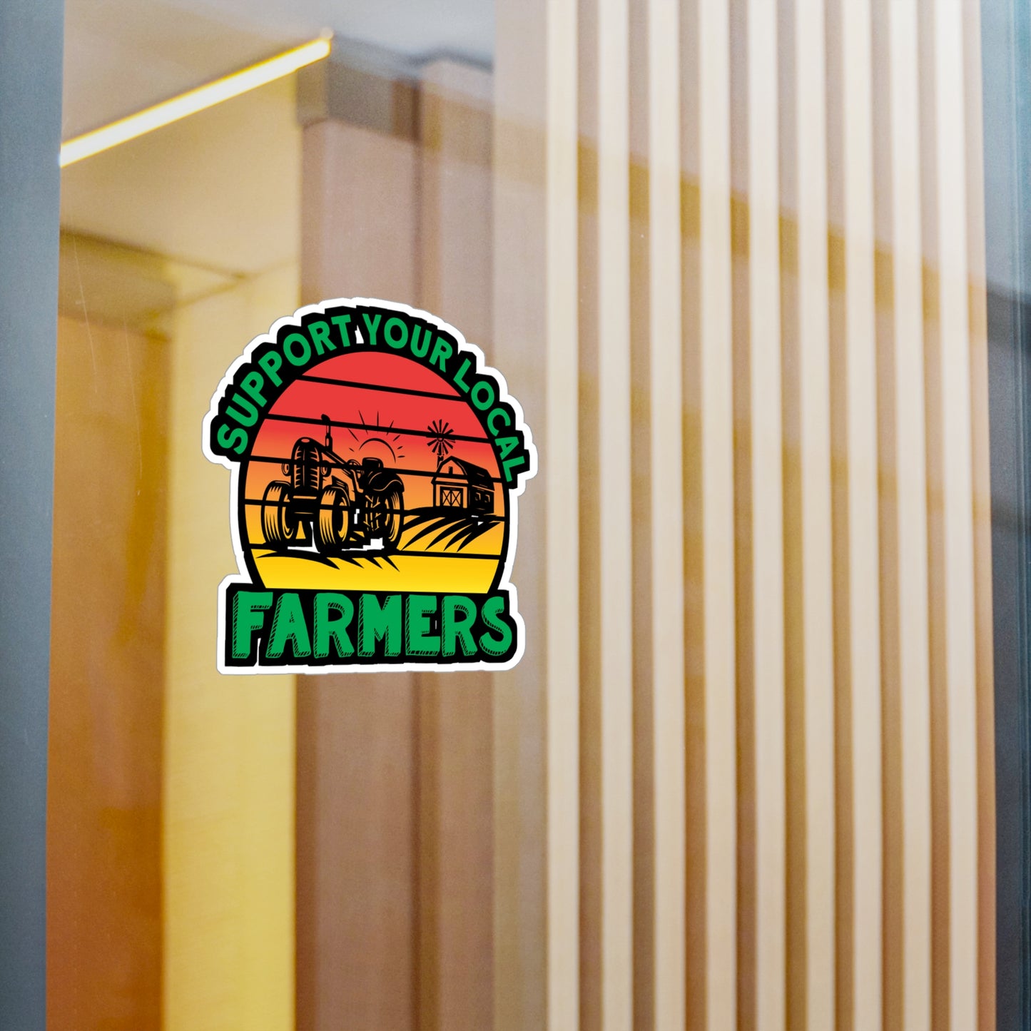 Support Your Farmers - Farmer Sticker for Car Window Laptop Sticker. Water Bottle Sticker, Vinyl Farm Decal, Farming Sticker - Farmer Gift