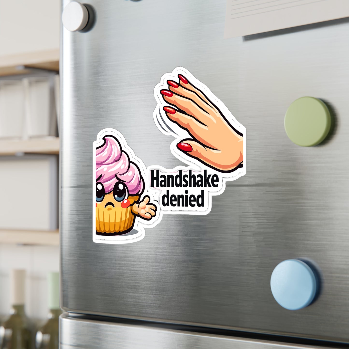 Baking Sticker "Handshake Denied" Funny Sourdough Baker Decals Waterproof Vinyl Laptop Water Bottle Sticker
