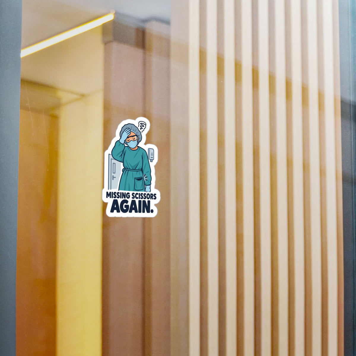 Nurse Sticker – Missing Scissors Again Funny Nursing Student Vinyl Decals for Laptop and Water Bottle