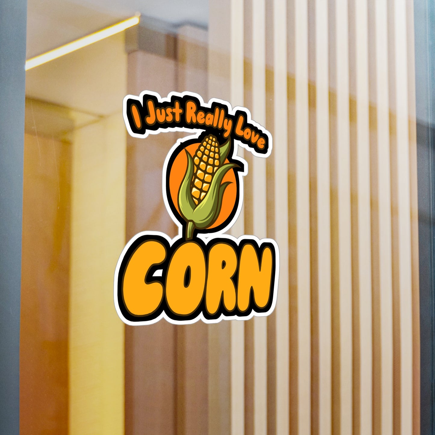 I Just Really Love Corn - Farmer Sticker for Wall, Laptop, Window, Truck, Car Farmer Gift Vinyl Farm Decal Sticker