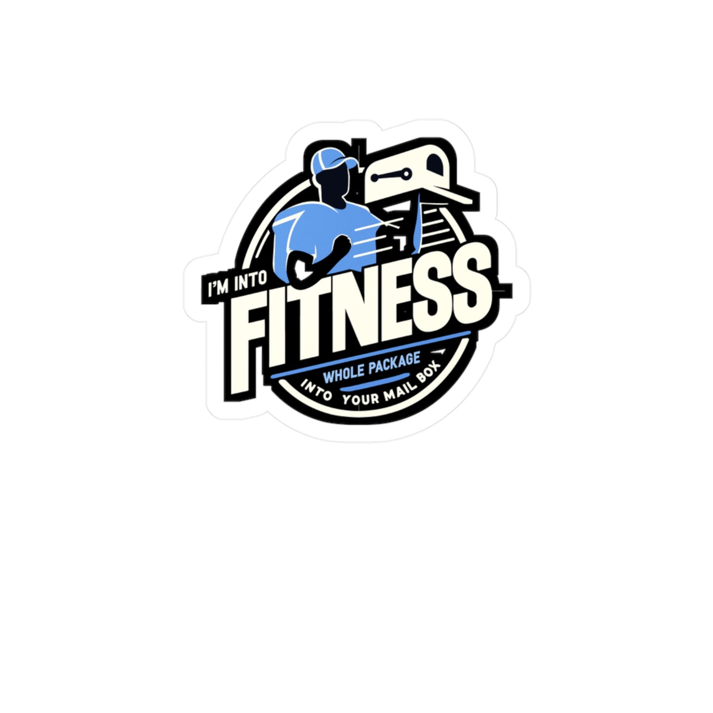 I'm Into Fitness  Whole Package In Your Mailbox - Postal worker Sticker for Laptop Sticker. Water Bottle Sticker, Vinyl Funny postal worker Decal - Postal worker Gift