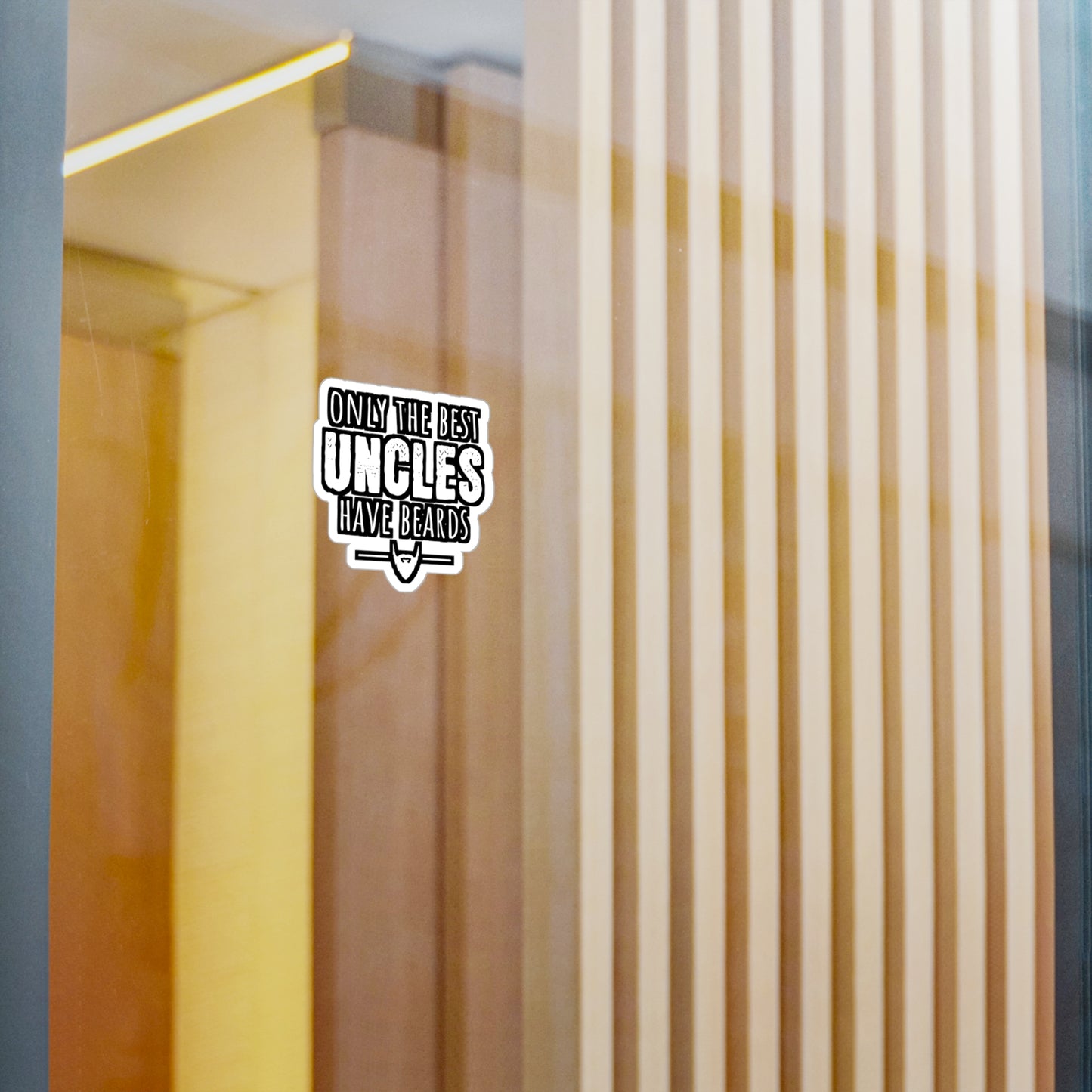 Only The Best Uncles Have Beards - Beard Sticker for Laptop Sticker. Water Bottle Sticker, Vinyl Bearded Decal - Beard Gift