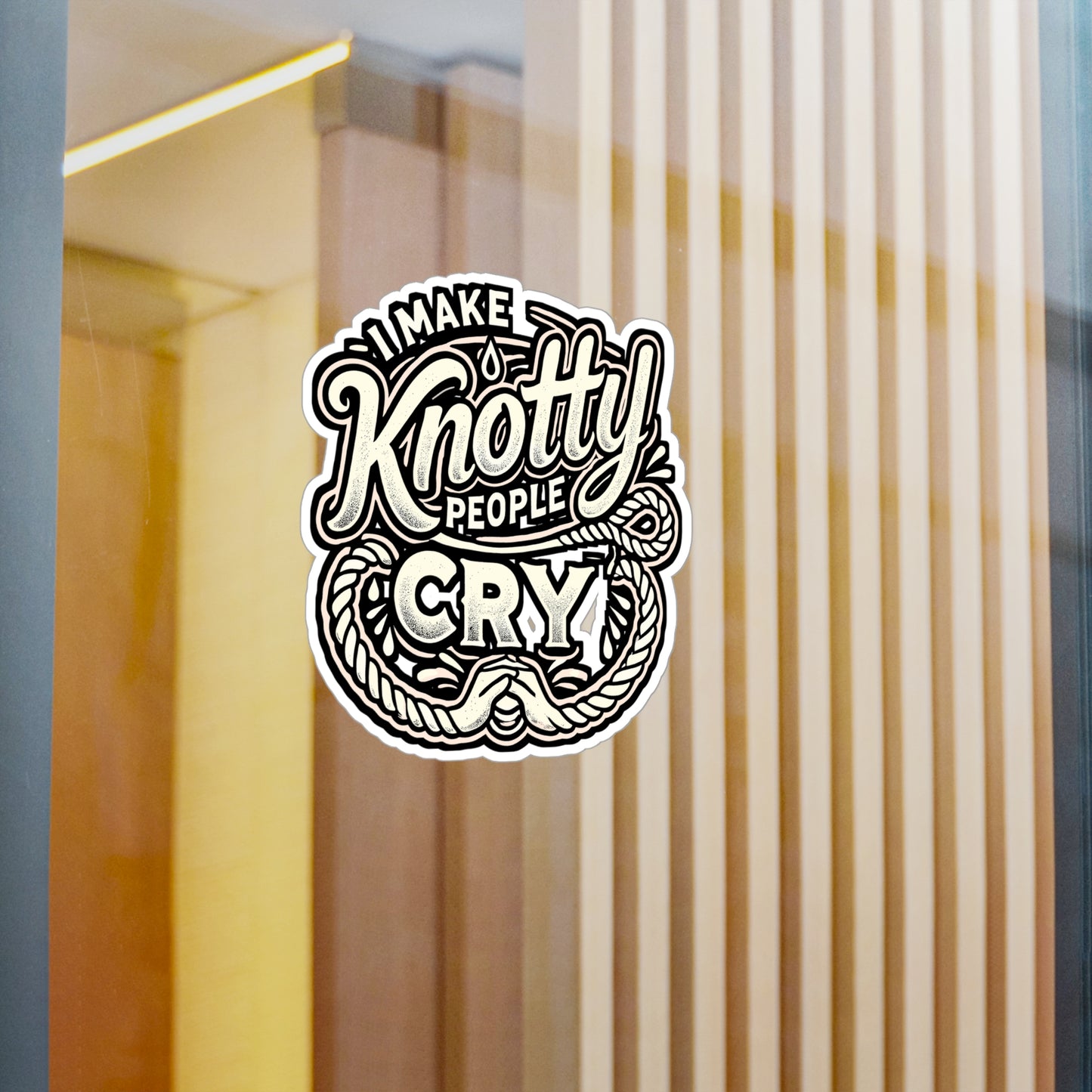 I Make Knotty People Cry – Massage Therapy Sticker for Laptop or Water Bottle | Vinyl Decal for Massage Therapist Gift