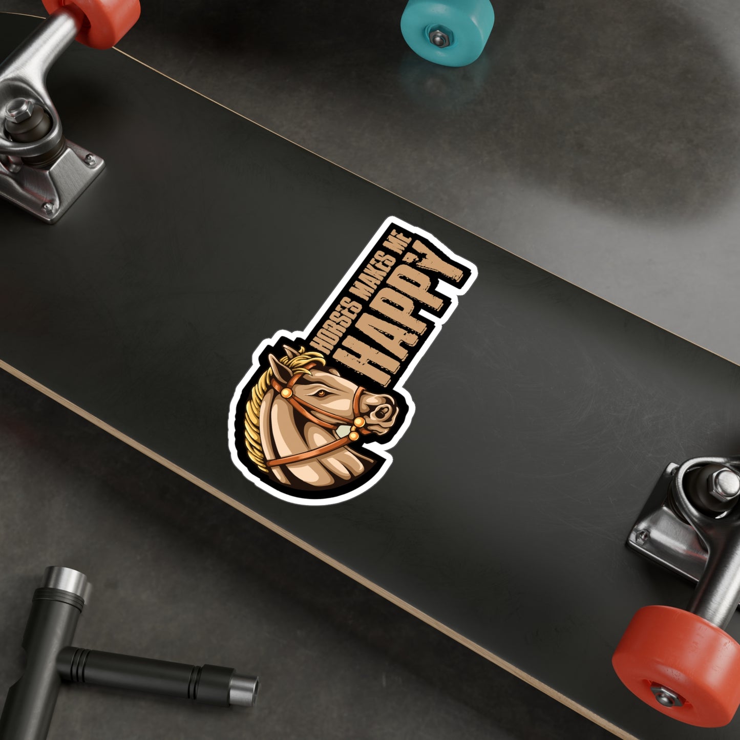 Horses makes me happy - Horse Sticker for Car Window Laptop Sticker. Water Bottle Sticker, Vinyl Horses Decal, Animal Sticker - Horse Gift