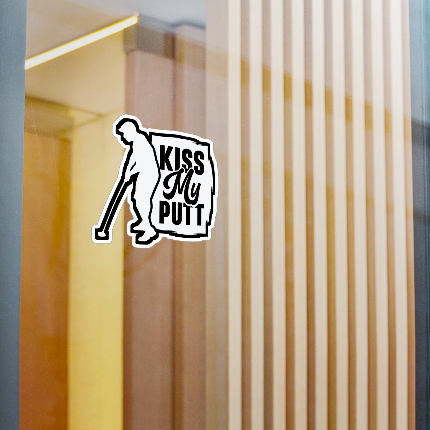Kiss My Putt - Golf Sticker for Car Window Laptop Sticker. Water Bottle Sticker, Vinyl Golfing Decal, Golfer Sticker - Golf Gift