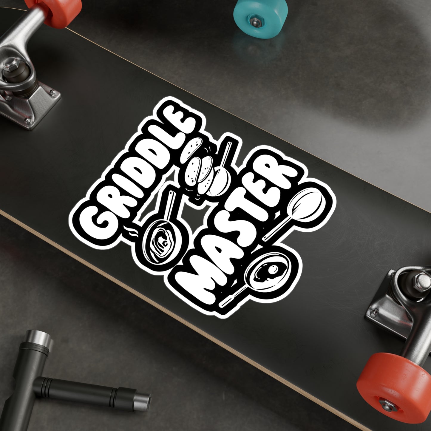 Griddle Master - Barbecue Sticker for Wall, Laptop, Window, Truck, Car Barbecue Gift Vinyl Bbq Decal Sticker