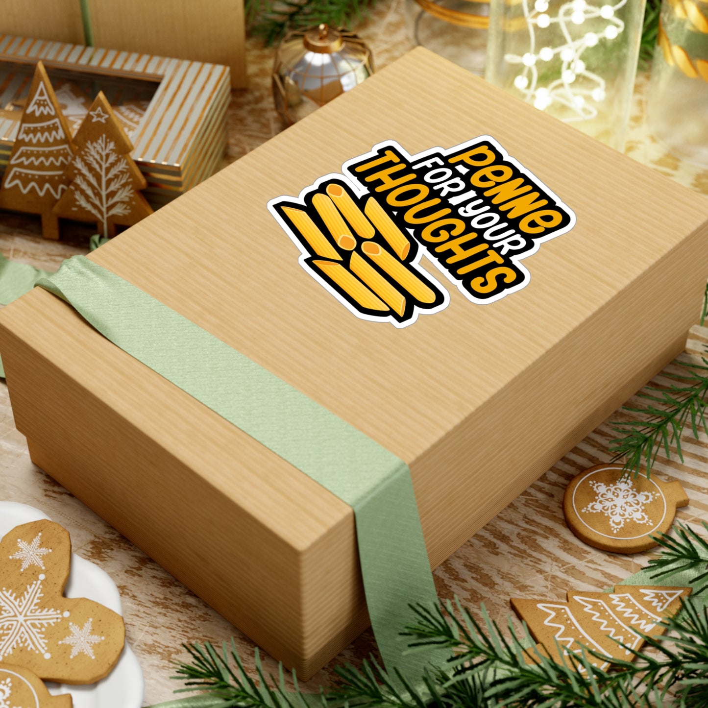 Penne for your thoughts - Gift Sticker for Wall, Laptop, Window, Truck, Car Gift Gift Vinyl Chef Decal Sticker