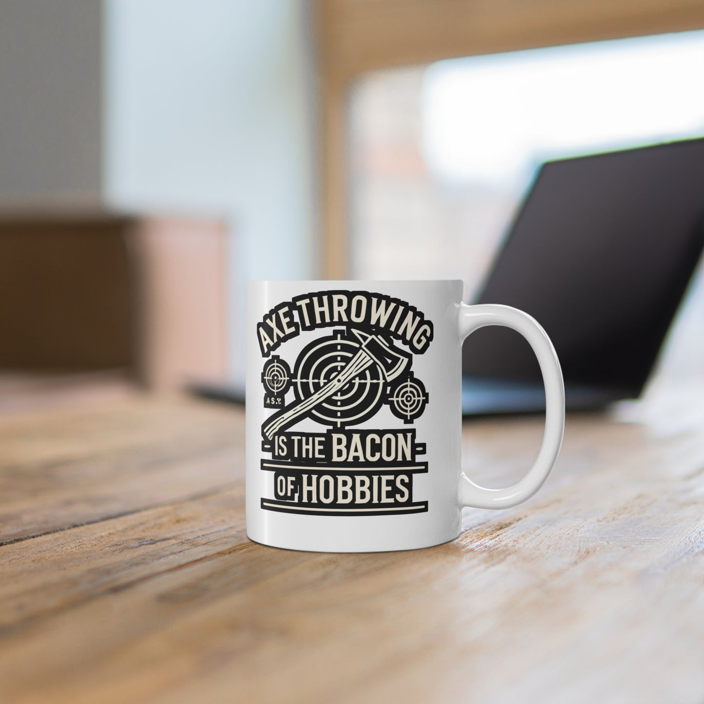 Axe Throwing Is The Bacon Of Hobbies - Axe-throwing Mug for Coffee 11oz. Axe-throwing Cup, White ceramic, Knife Mug - Axe-throwing Gift