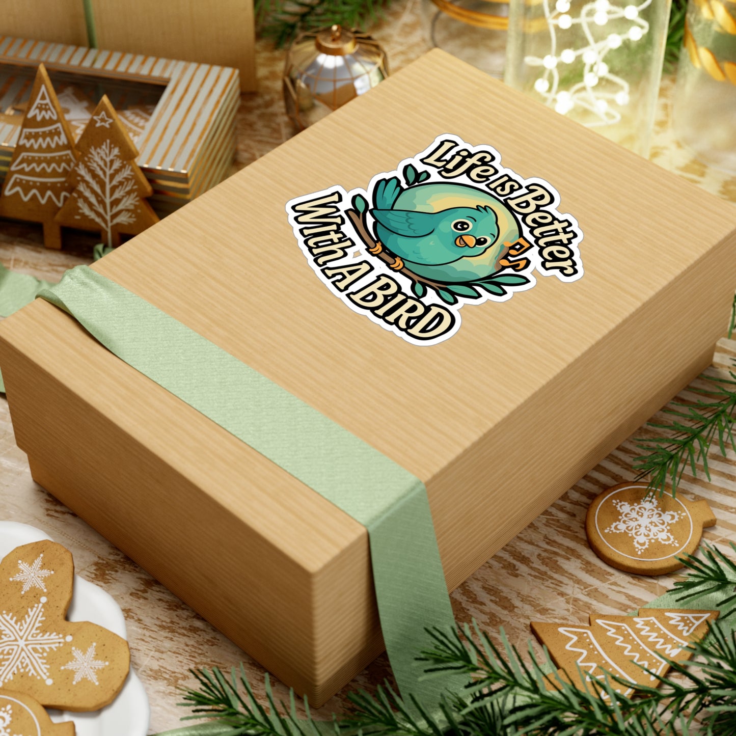 Life Is Better With a Bird – Bird Lover Sticker for Laptop, Water Bottle & Nature Gifts